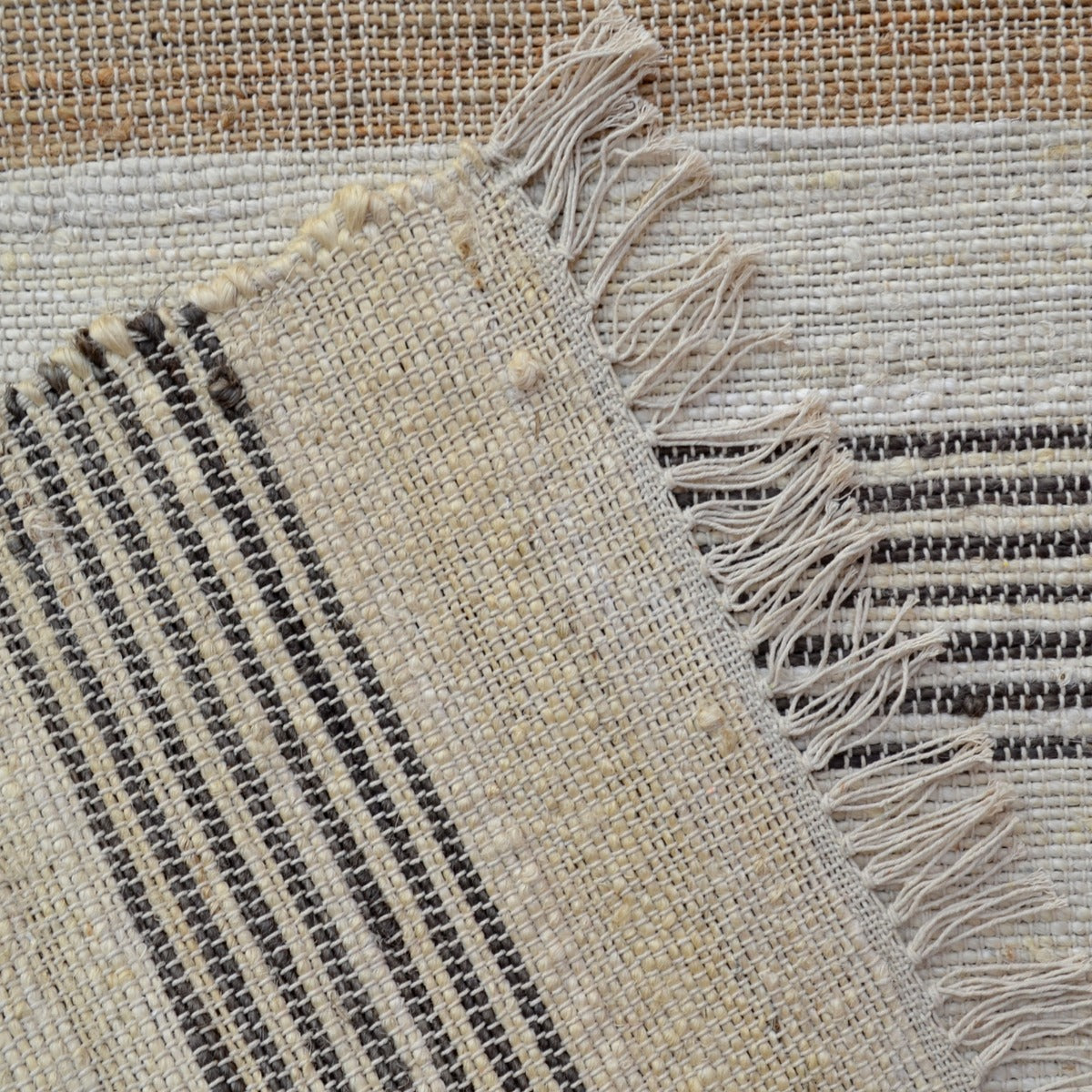 Handwoven Natural Jute Rug-Peru 1110-Natural-110x155cm