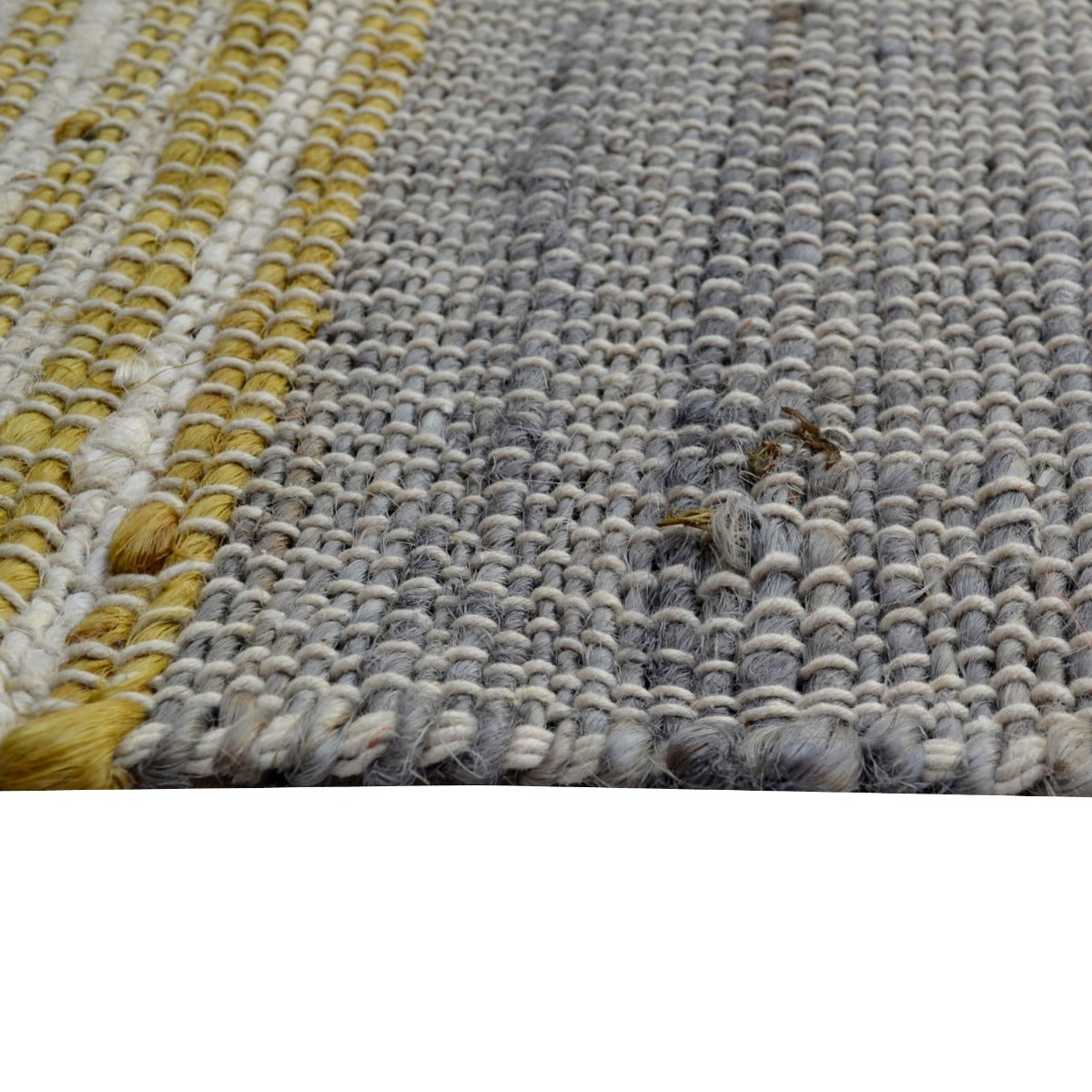 Handwoven Natural Jute Rug-Peru 1111-Grey-110x155cm