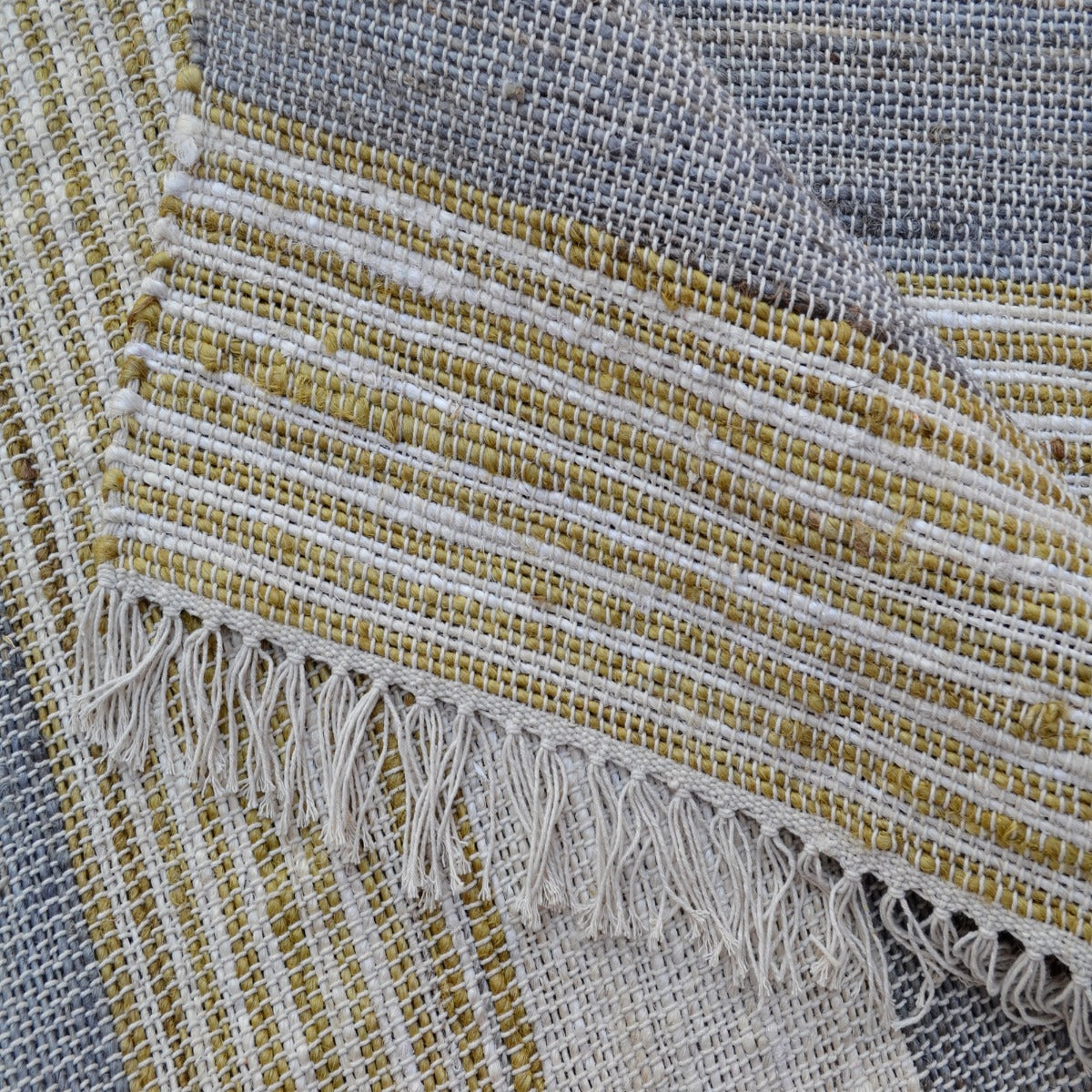 Handwoven Natural Jute Rug-Peru 1111-Grey-110x155cm