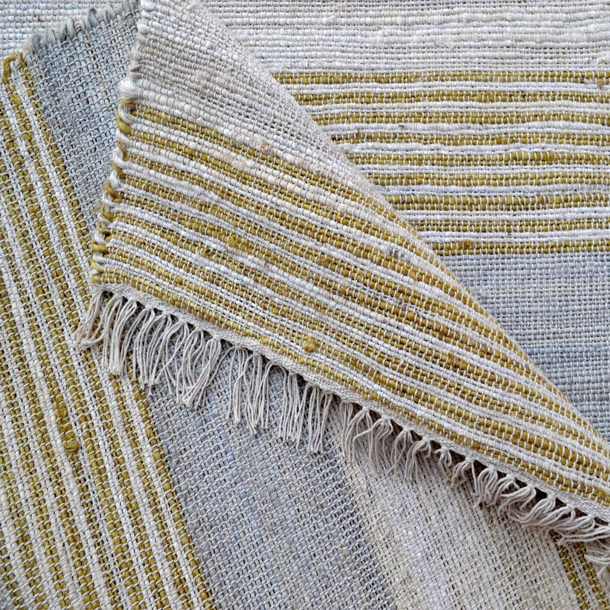 Handwoven Natural Jute Rug-Peru 1112-Sliver-110x155cm