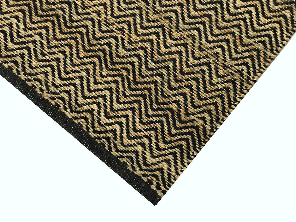 Eco-friendly Jute Rug-1011-Natural/Black-160x230