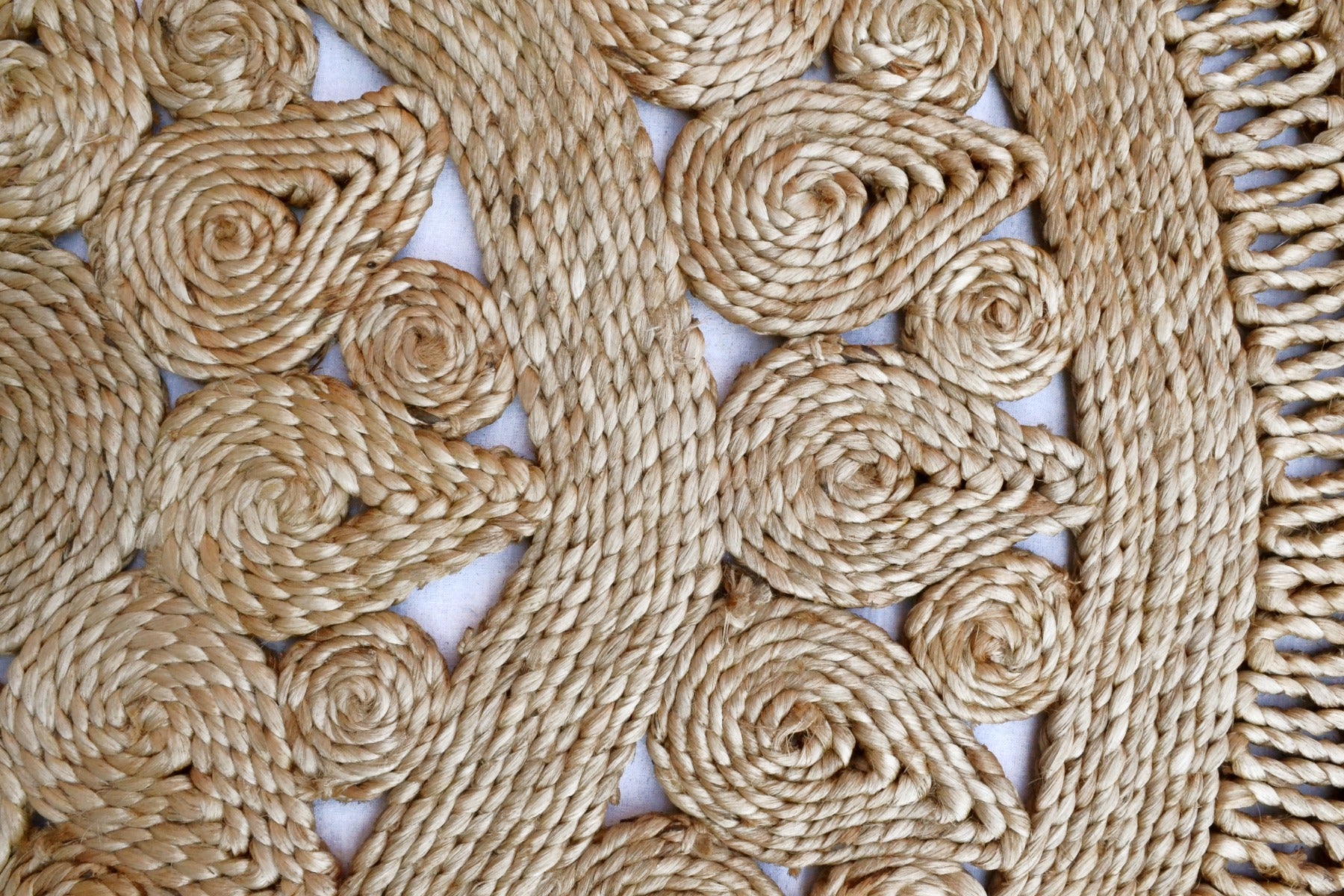 Tribal Round Jute Rug - 1079 - Natural - 120x120cm