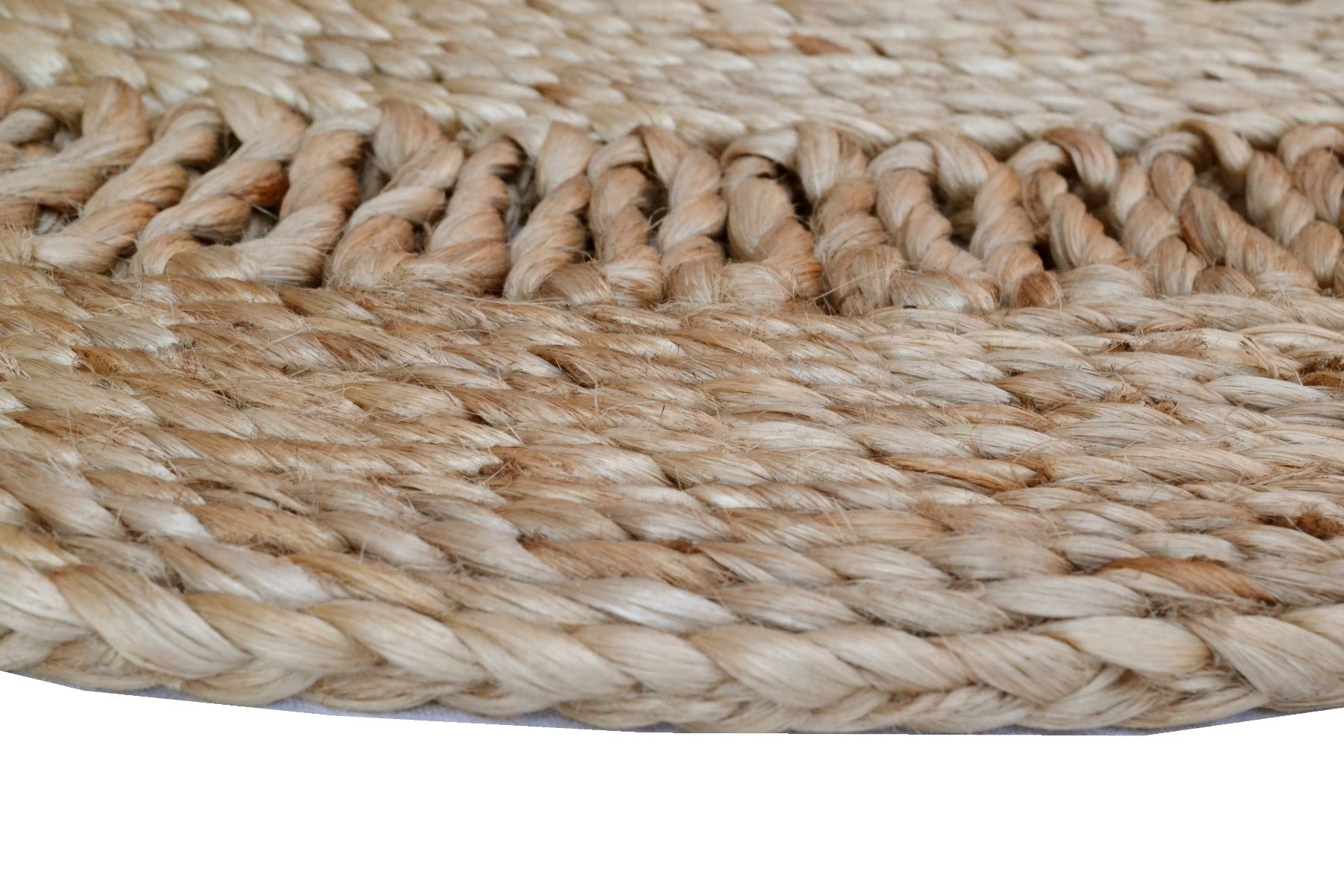 Tribal Round Jute Rug - 1079 - Natural - 120x120cm