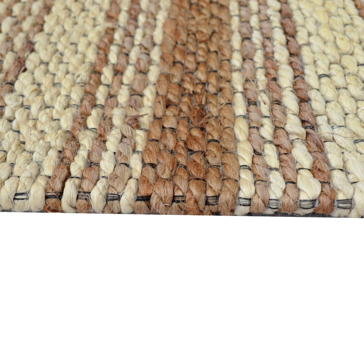 Handwoven Jute Rug-Kerla 1135-Natural Ivory-110x160cm