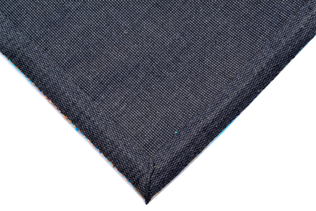 Trendy Handwoven Jute & Silk Rug - Stripe 6001 - Natural/Aqua - 110x160cm
