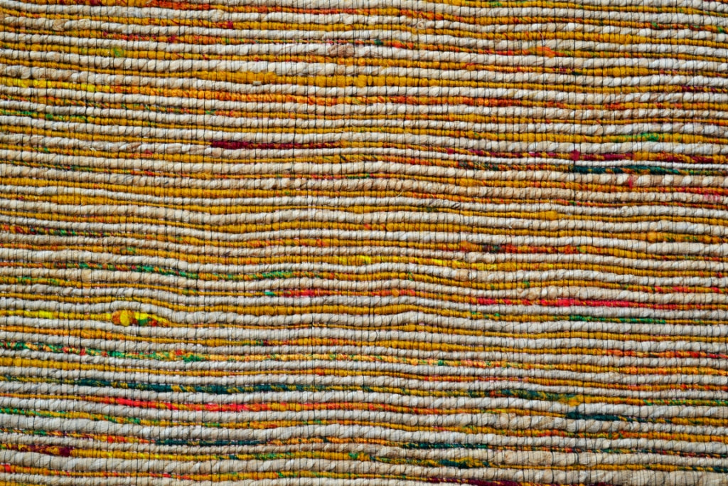 Trendy Handwoven Jute & Silk Rug - Stripe 6001 - Natural/Gold - 110x160cm