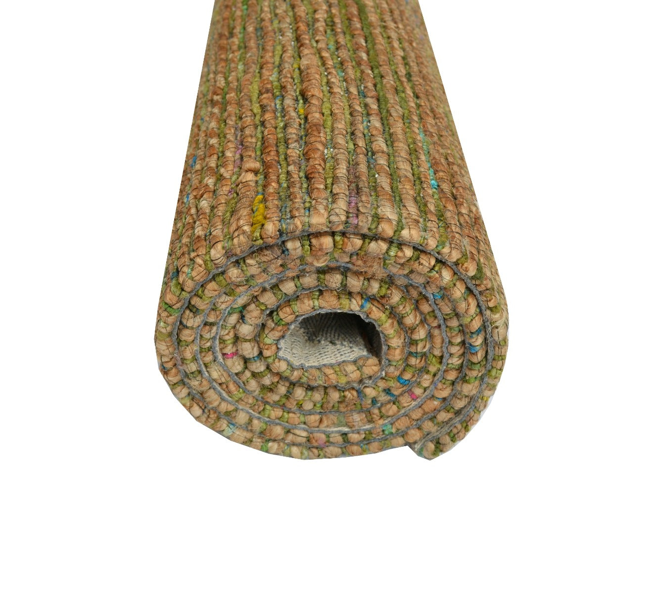 Trendy Handwoven Jute & Sari Silk Rug - 6001 - Natural/Green - 160x230cm