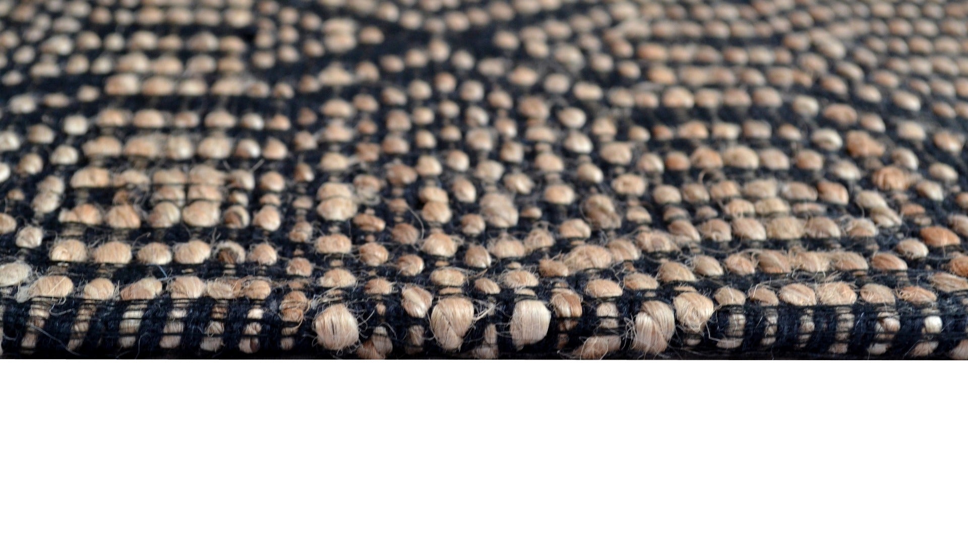 Mirage Handwoven Wool & Jute Rug - Natural/Black - 190x280cm