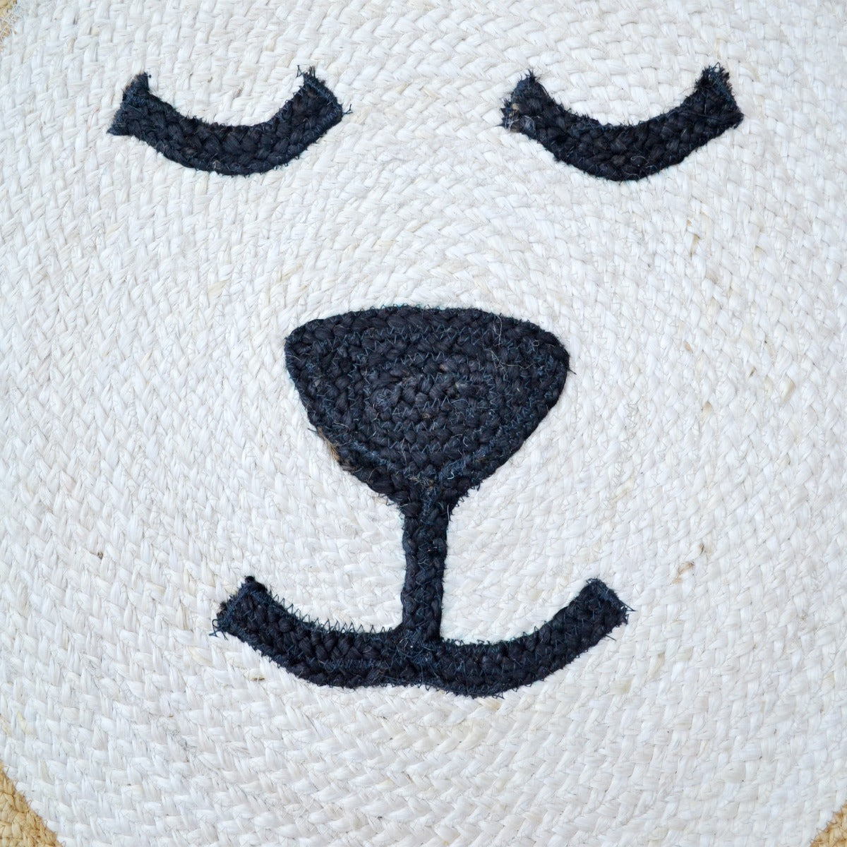 Handmade Kids Jute Round Rug-Simba 1144-Natural-100x100cm