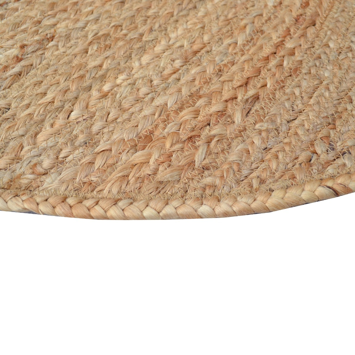 Handwoven Natural Jute Rug-Spiral 1136-Natural-120x120cm