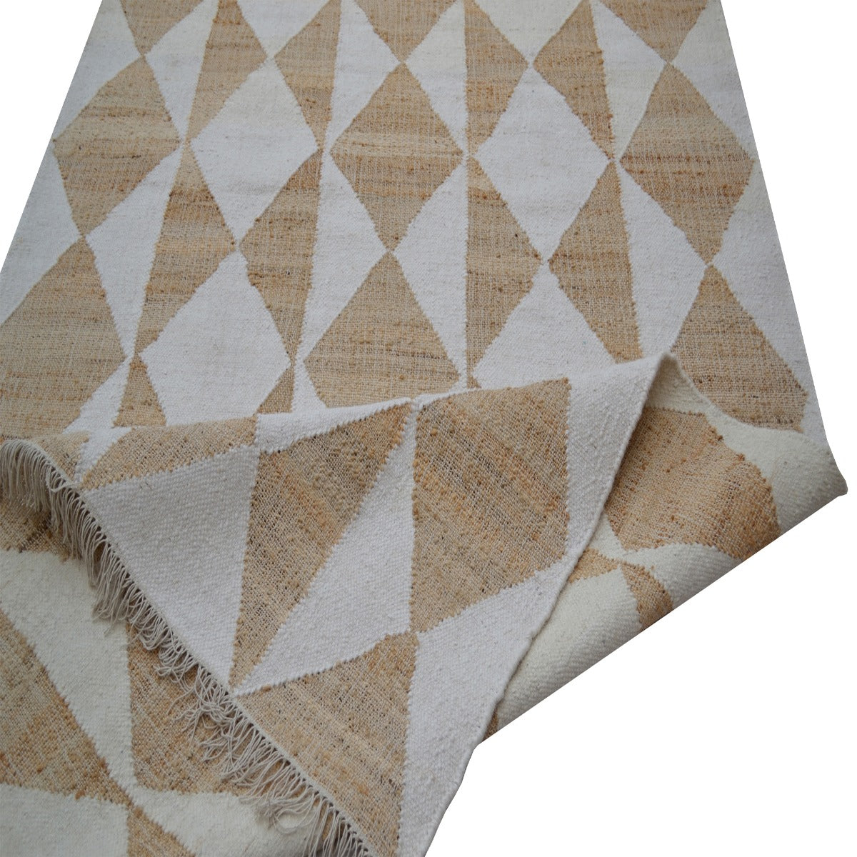 Natural Handwoven Jute Rug-Toulon 1132-Natural/Ivory-110x160cm
