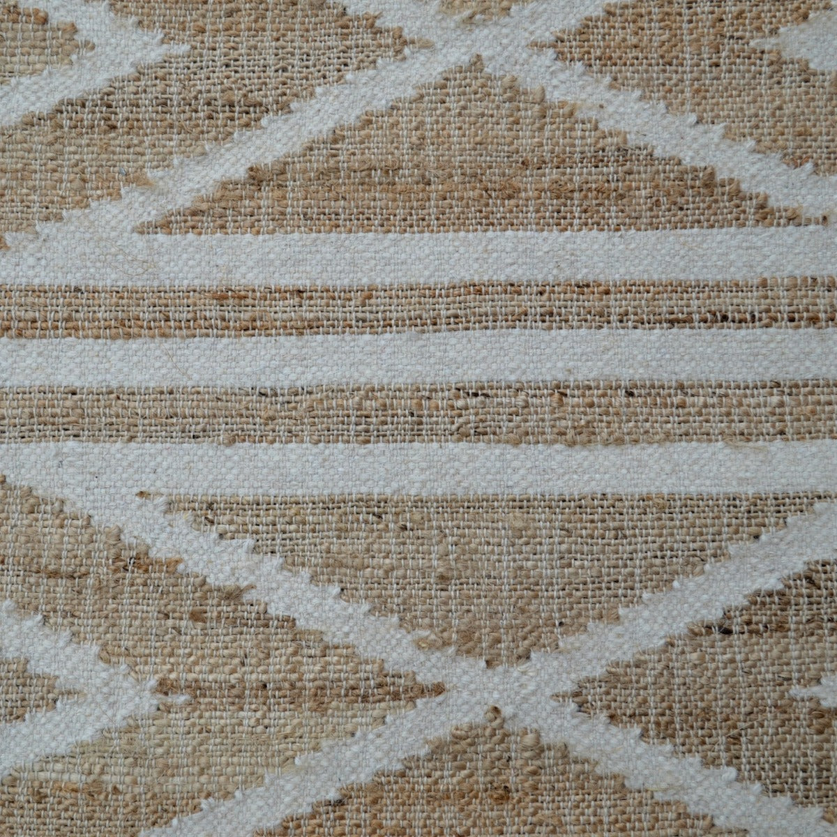 Natural Handwoven Jute Rug-Toulon 1133-Natural/Ivory-110x160cm