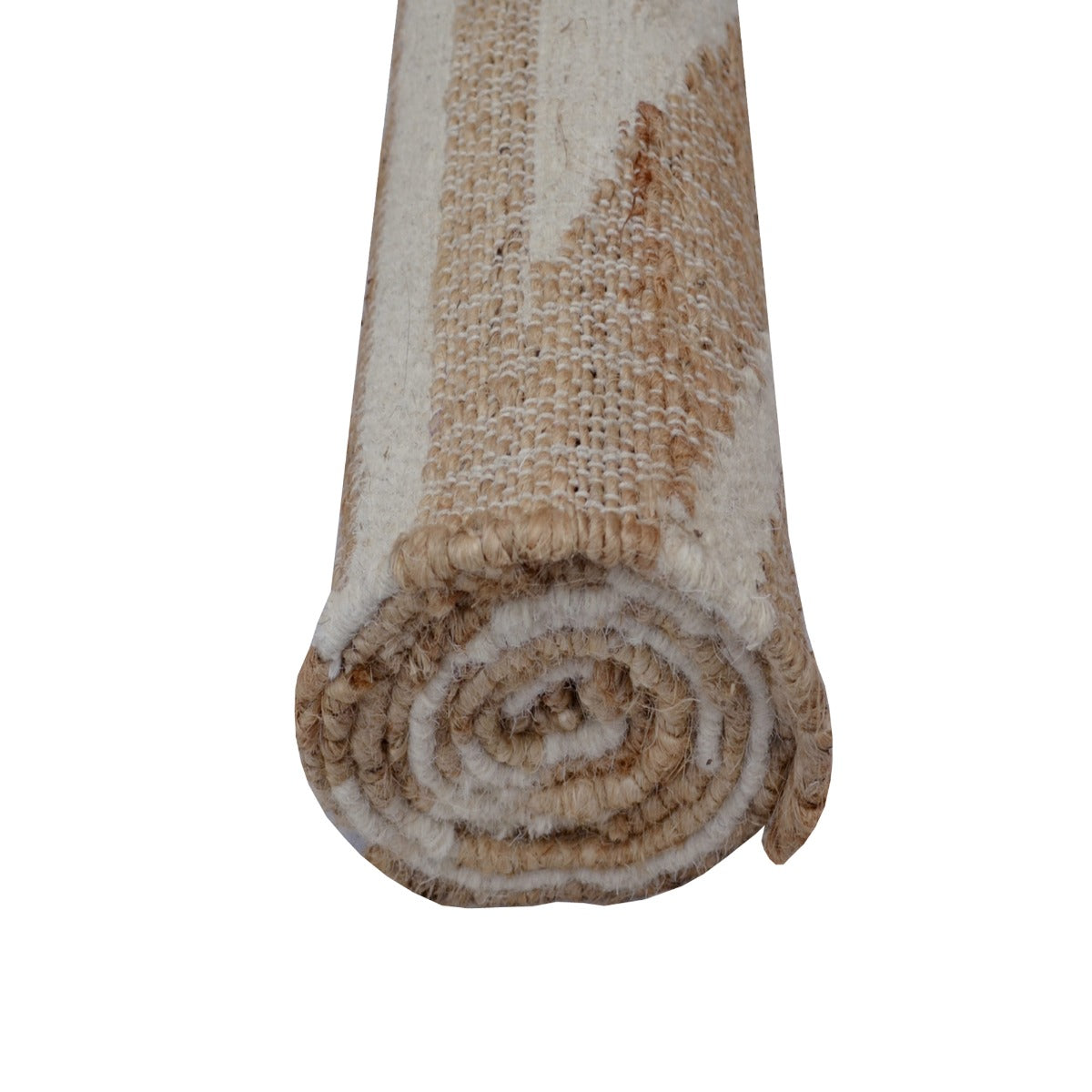 Natural Handwoven Jute Rug-Toulon 1133-Natural/Ivory-110x160cm