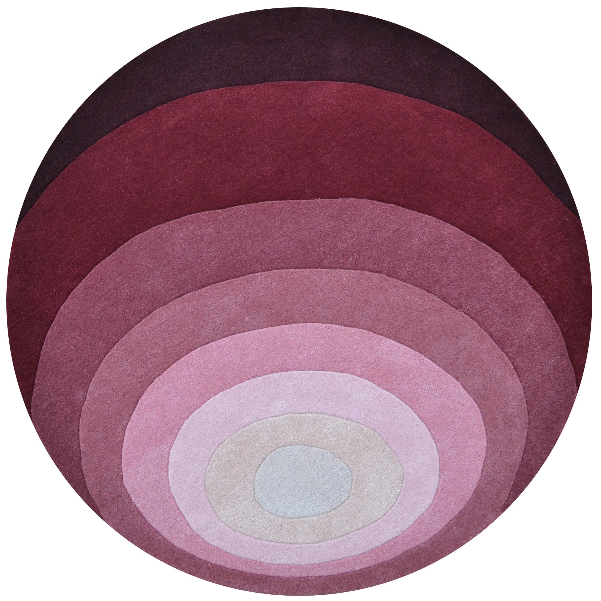 Handtufted Wool Rug-Florian 6446-Ruby Wine-160X160cm