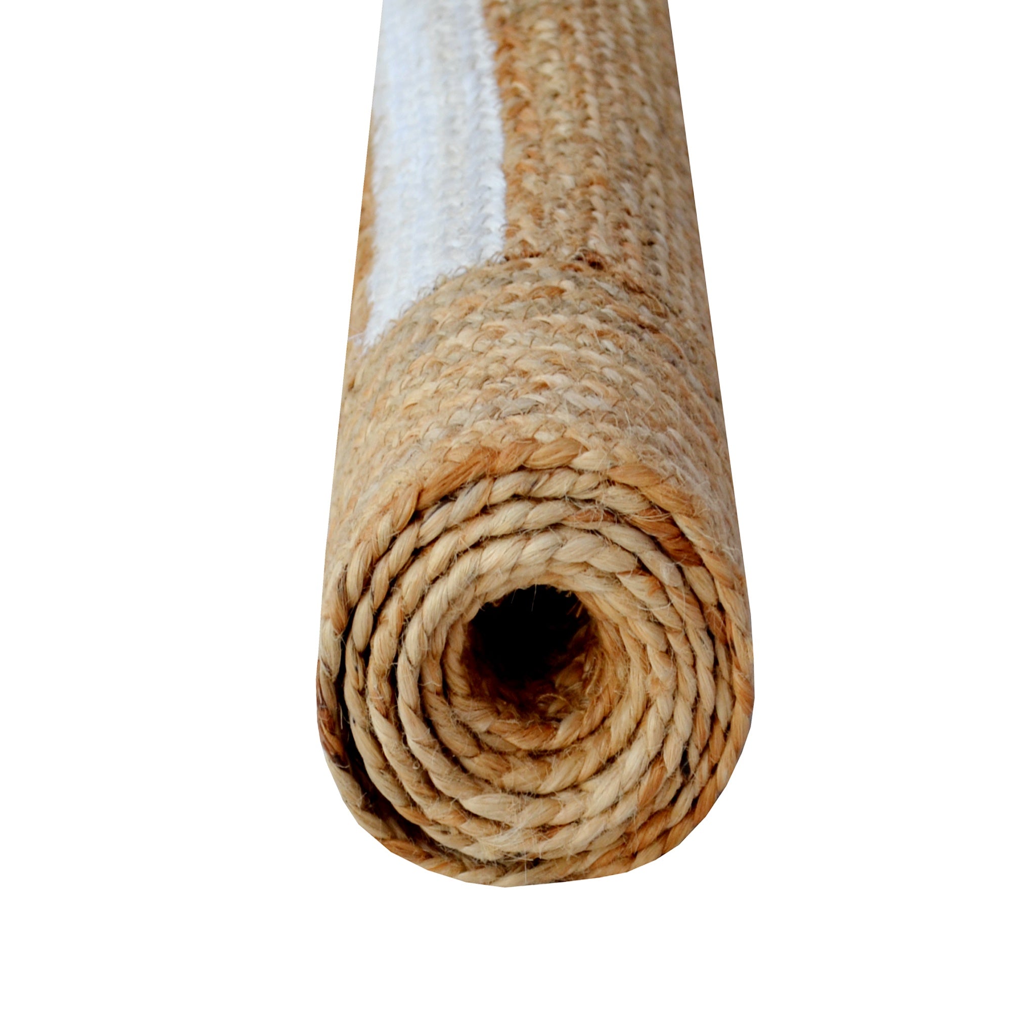 Handwoven Natural Jute Rug - Oaxaca - Natural/Cream - 80x150cm
