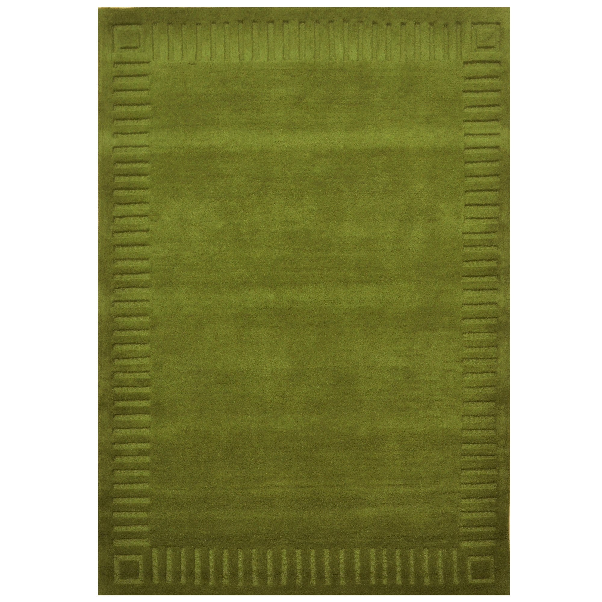 Handtufted Wool Rug-Unique 6445-Garden Green-110X160cm