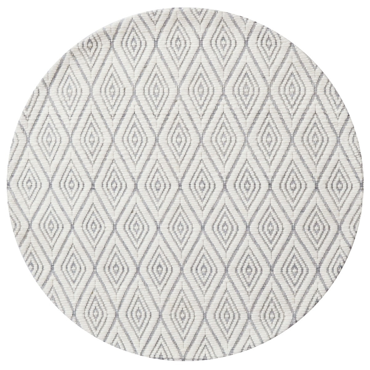 Contemporary Handwoven Wool Rug-Luxury 6408-Ivory Silver-110x160cm