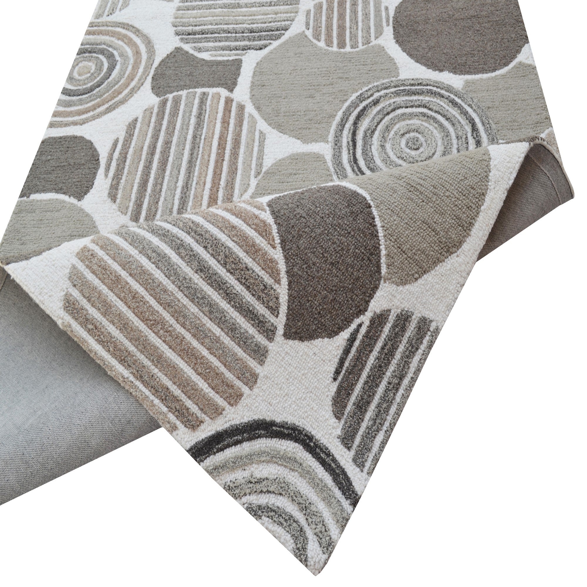 Designer Handmade Wool Rug - Texture 6421-Natural-110x160cm