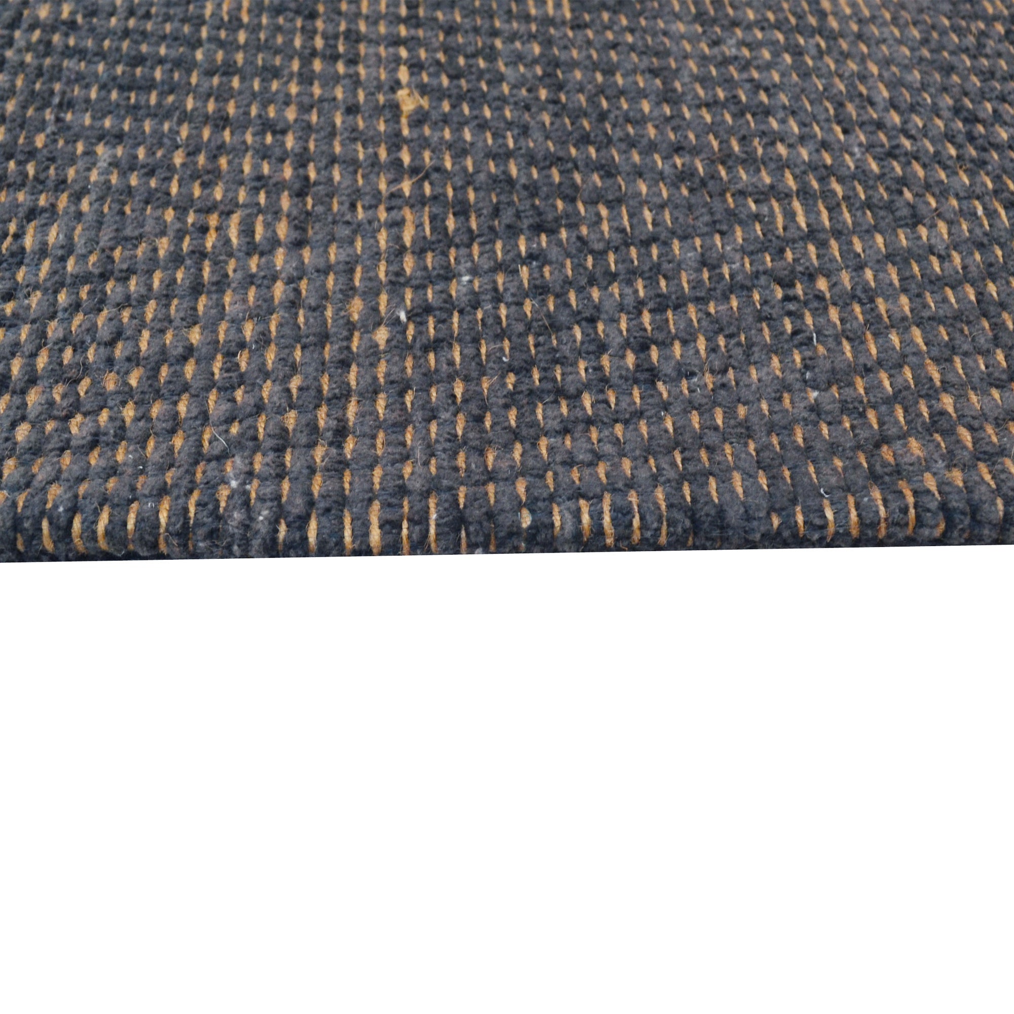 Handwoven Chevron Jute Rug-6419-Charcoal/Silver-60x90cm