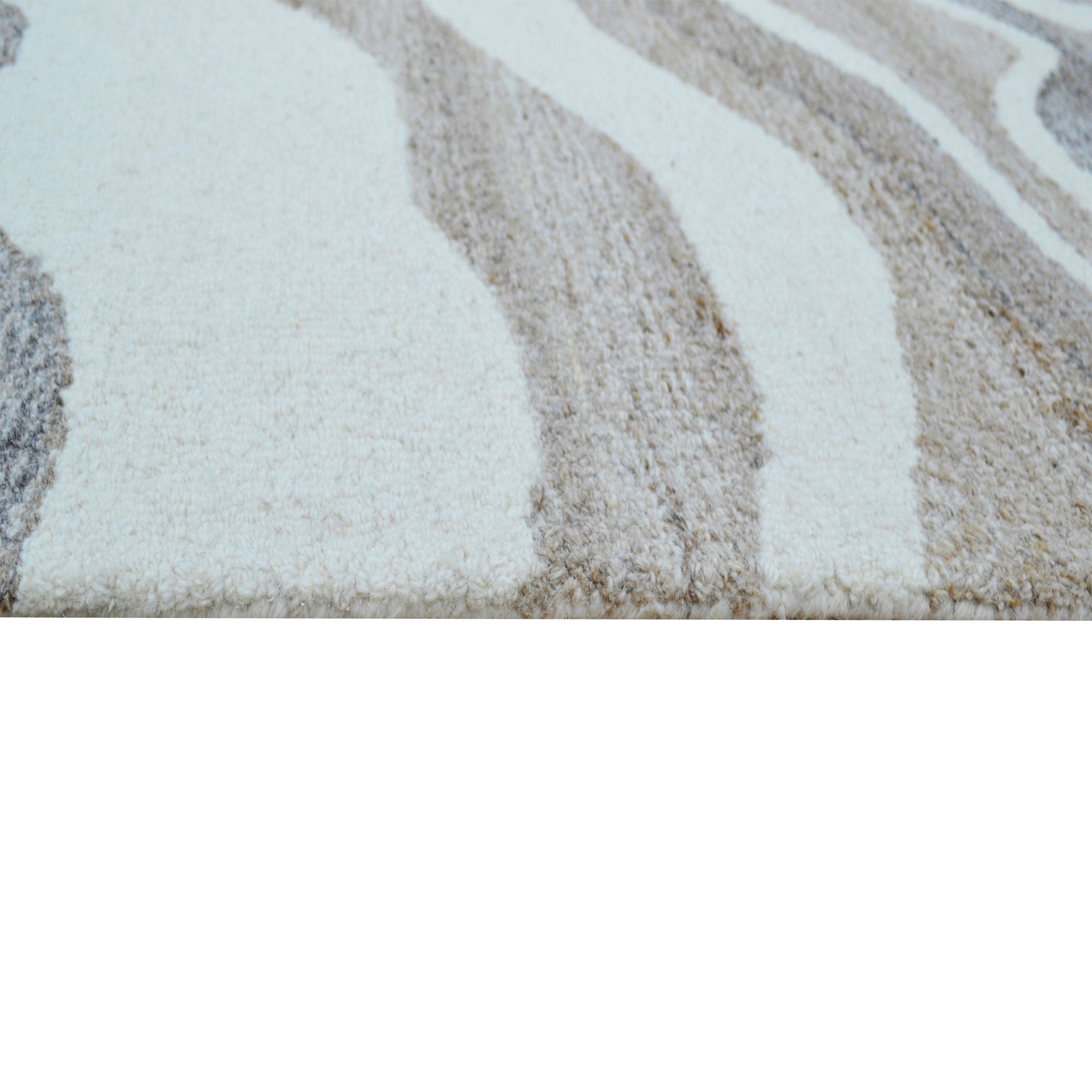 Handmade Gladstone Wool Rug-6438- NATURAL-110x160cm