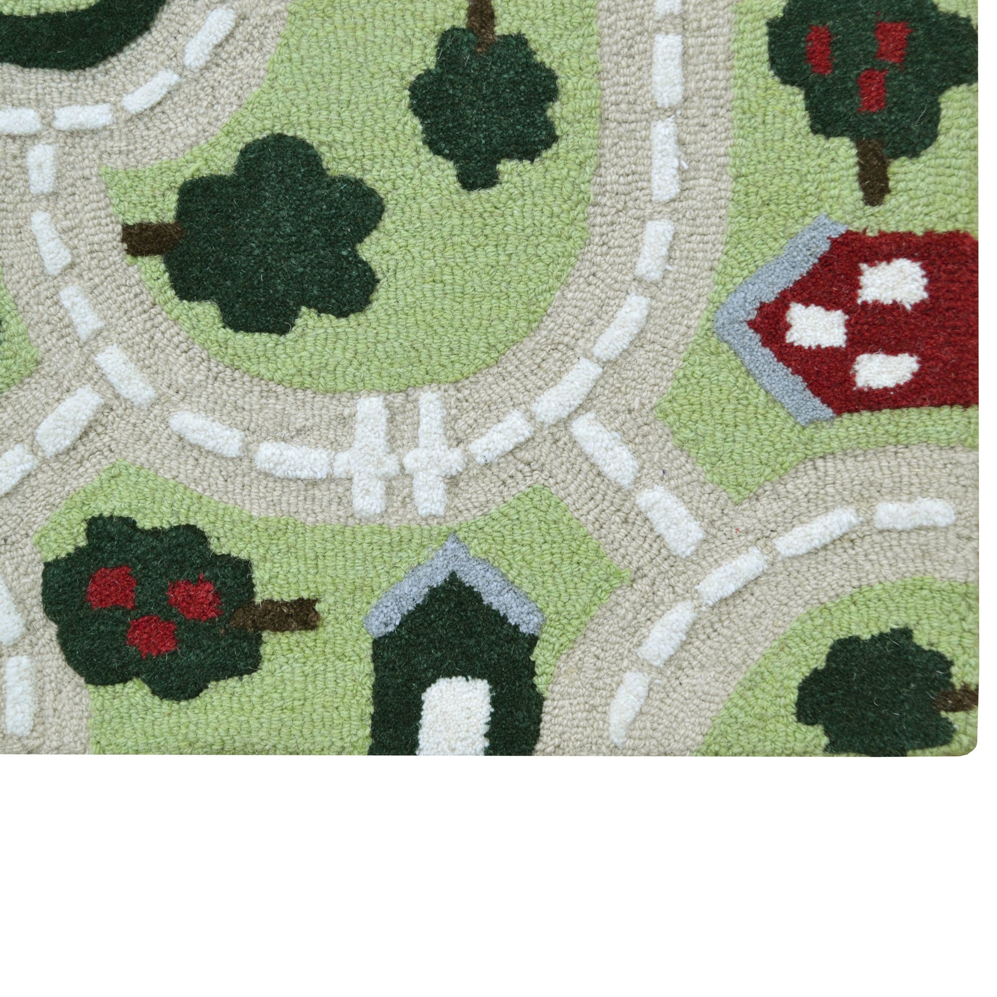 Handtufted Wool Rug-Charlie Town 6450-Green-80X150cm