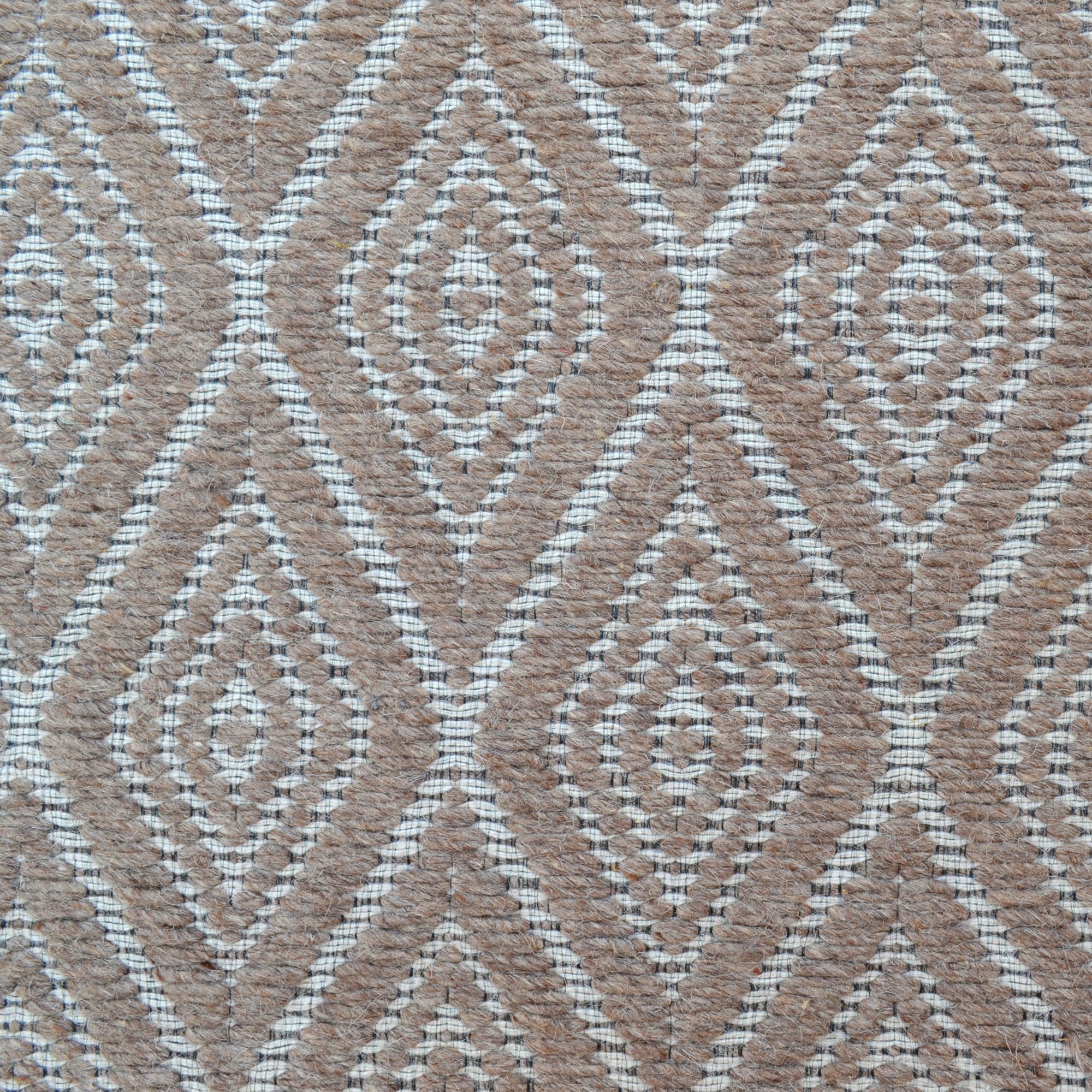 Handwoven Wool Rug-Malang 502-Natural/Brown-110x160cm