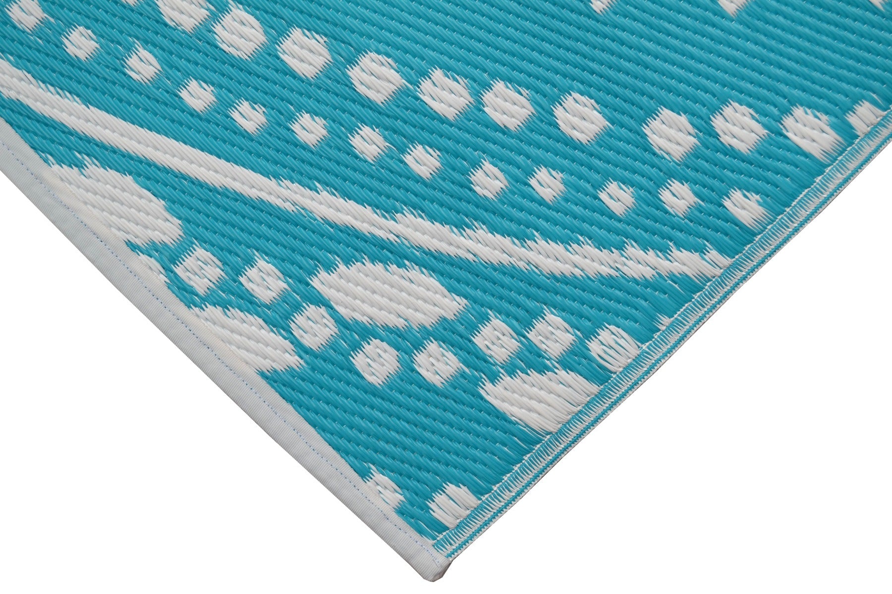 Alfresco Reversible Outdoor Mat - 21A1 - Aqua/White - 120x170cm