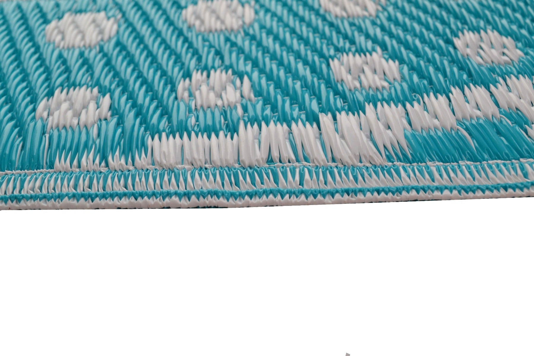 Alfresco Reversible Outdoor Mat - 21A1 - Aqua/White - 120x170cm
