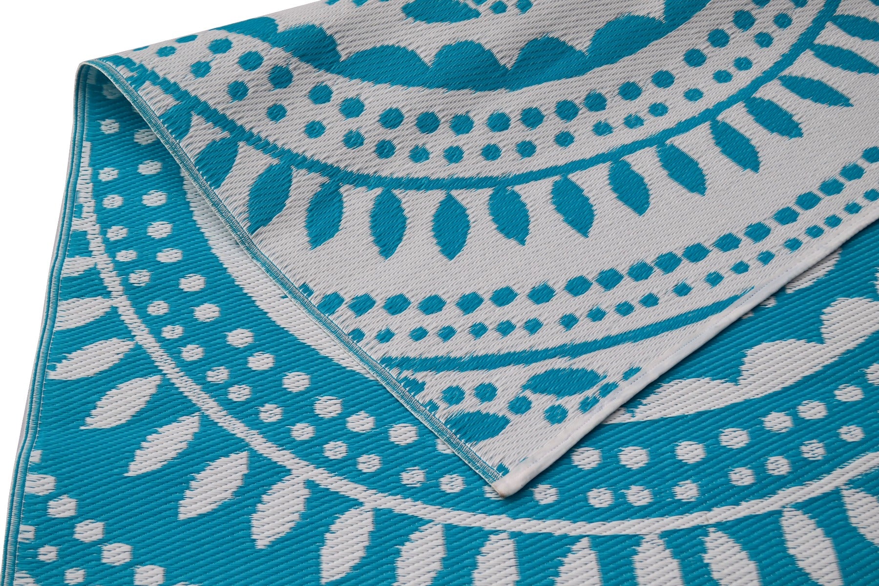Alfresco Reversible Outdoor Mat - 21A1 - Aqua/White - 120x170cm