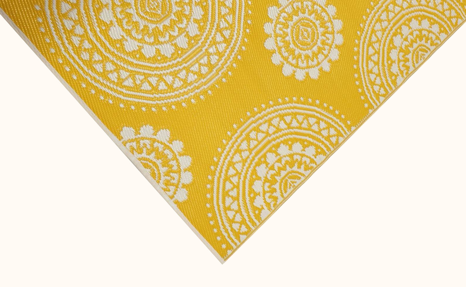 Alfresco Reversible Outdoor Mat - 21A3 - Yellow/White - 120x170cm