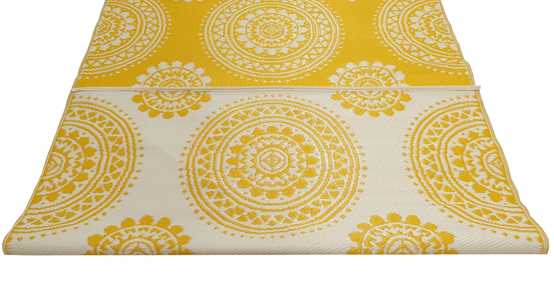 Alfresco Reversible Outdoor Mat - 21A3 - Yellow/White - 120x170cm