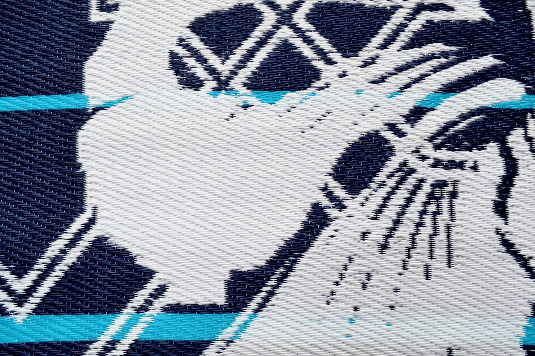 Alfresco Reversible Outdoor Mat - 21A4 - Blue/White - 120x170cm