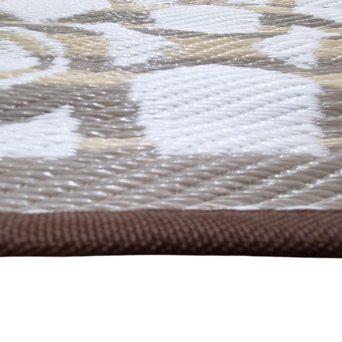 Reversible Outdoor Plastic Mat - Chatai 21A6 - Beige Multi-120x170cm