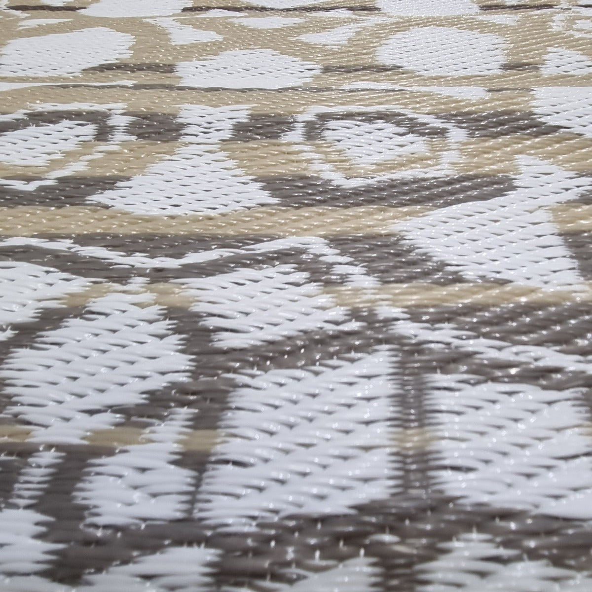 Reversible Outdoor Plastic Mat - Chatai 21A6 - Beige Multi-120x170cm