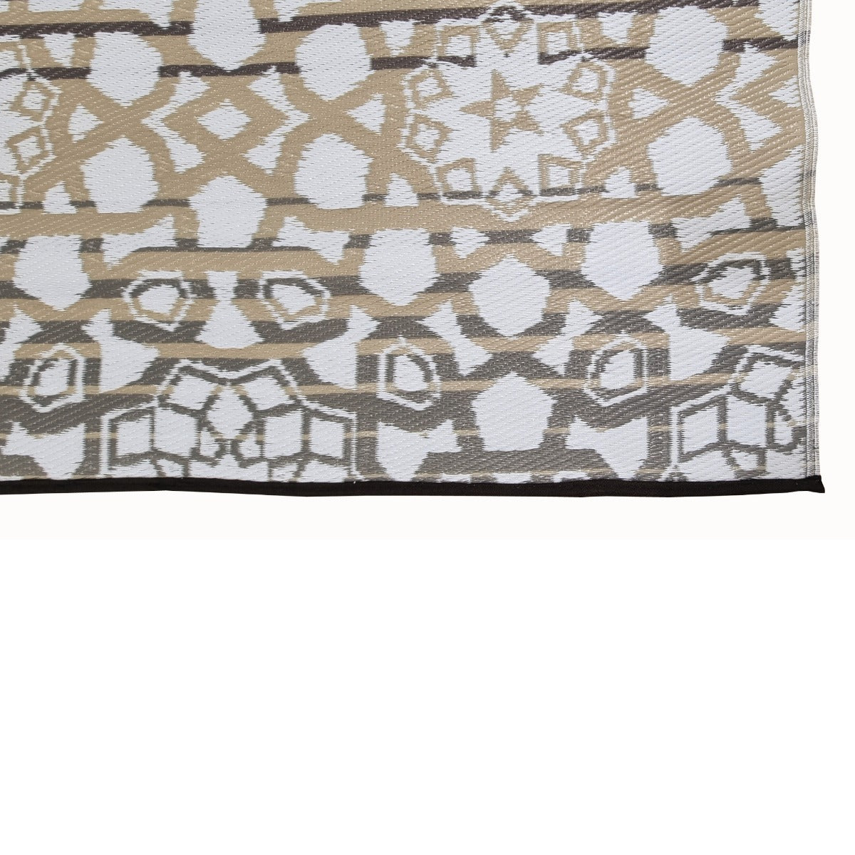 Reversible Outdoor Plastic Mat - Chatai 21A6 - Beige Multi-120x170cm