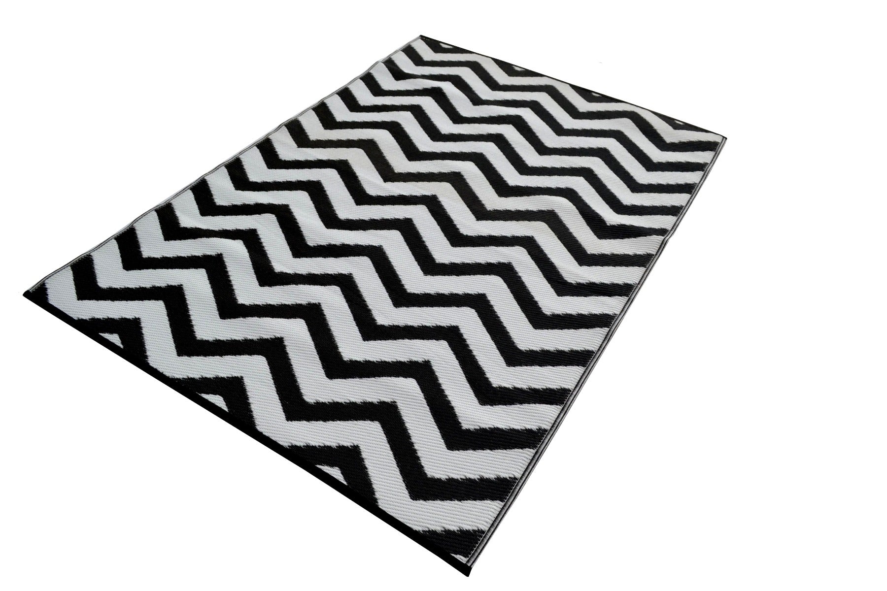 Alfresco Reversible Outdoor Mat - 21A9 - Black/White - 120x170cm