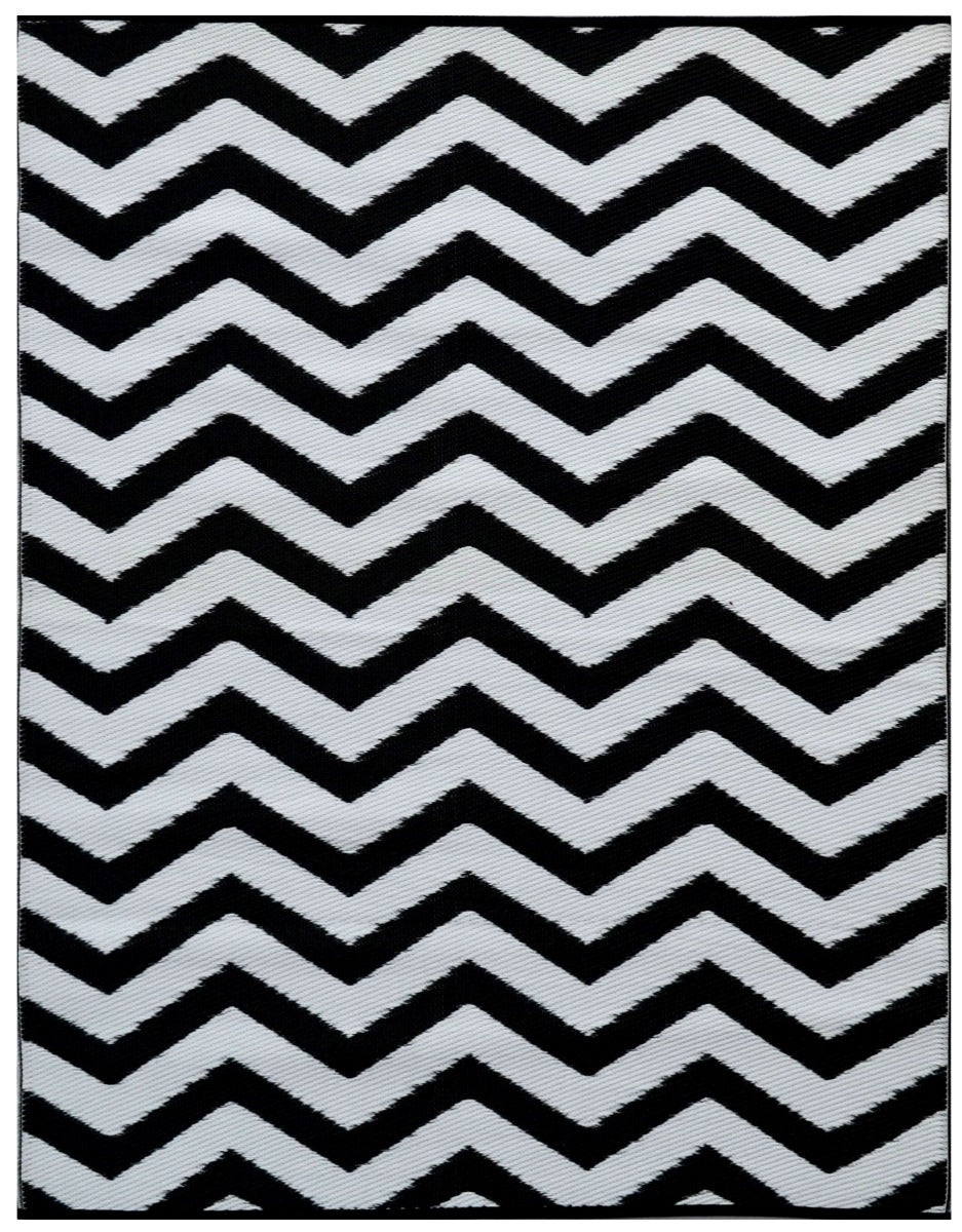 Alfresco Reversible Outdoor Mat - 21A9 - Black/White - 120x170cm