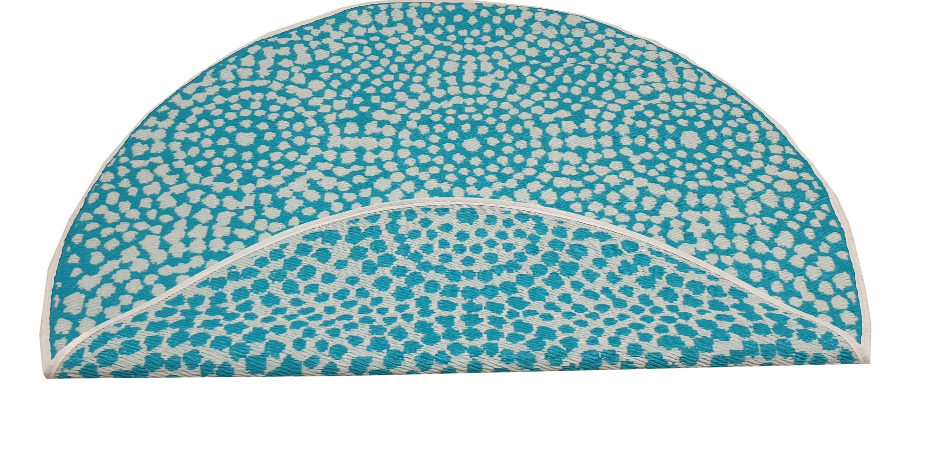 Alfresco Reversible Round Outdoor Mat - 21R1 - Aqua/White - 180x180cm