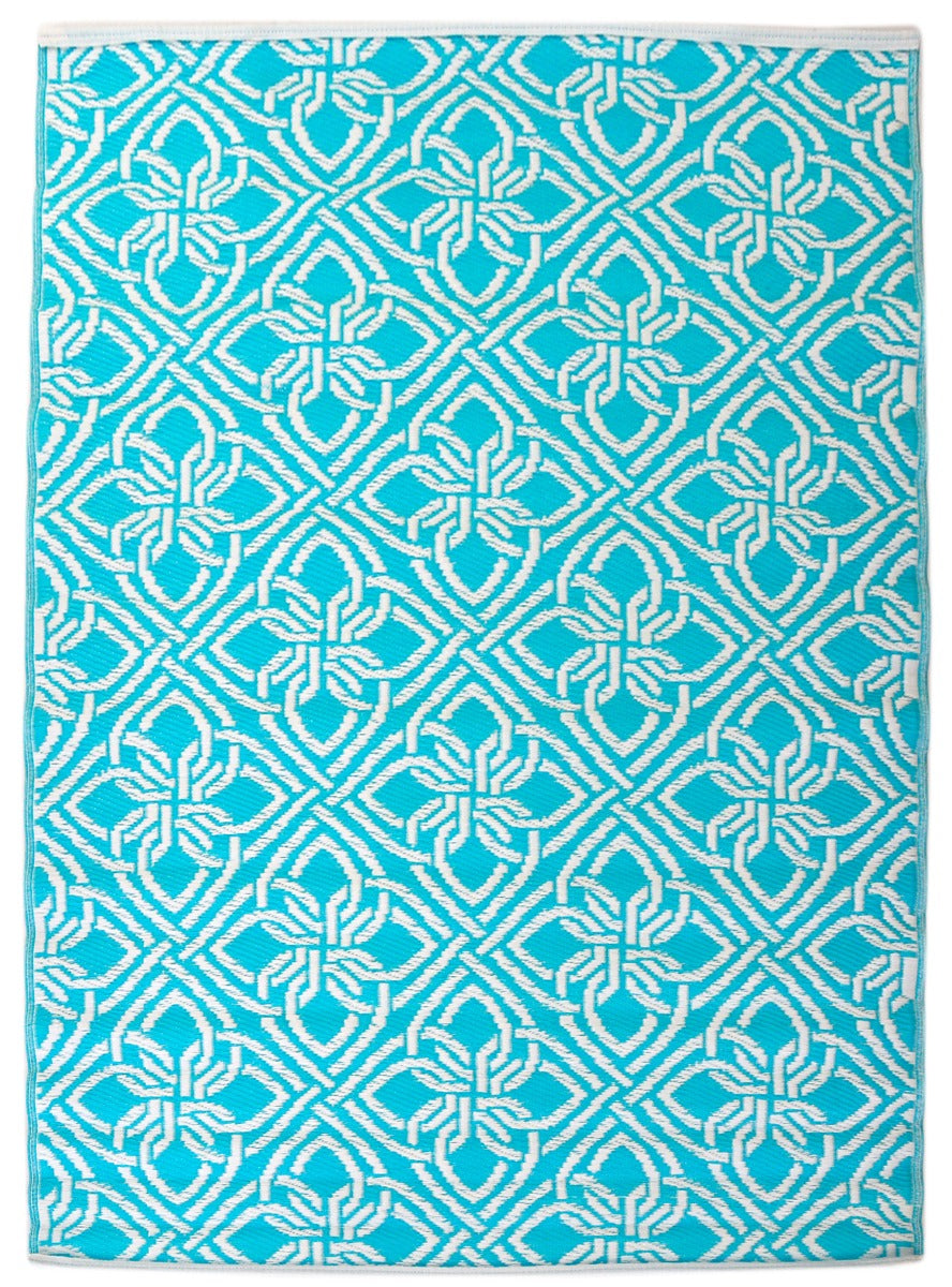 Vibrant & Reversible Outdoor/Indoor Mats - Chatai-2398-Auqa - 120x170