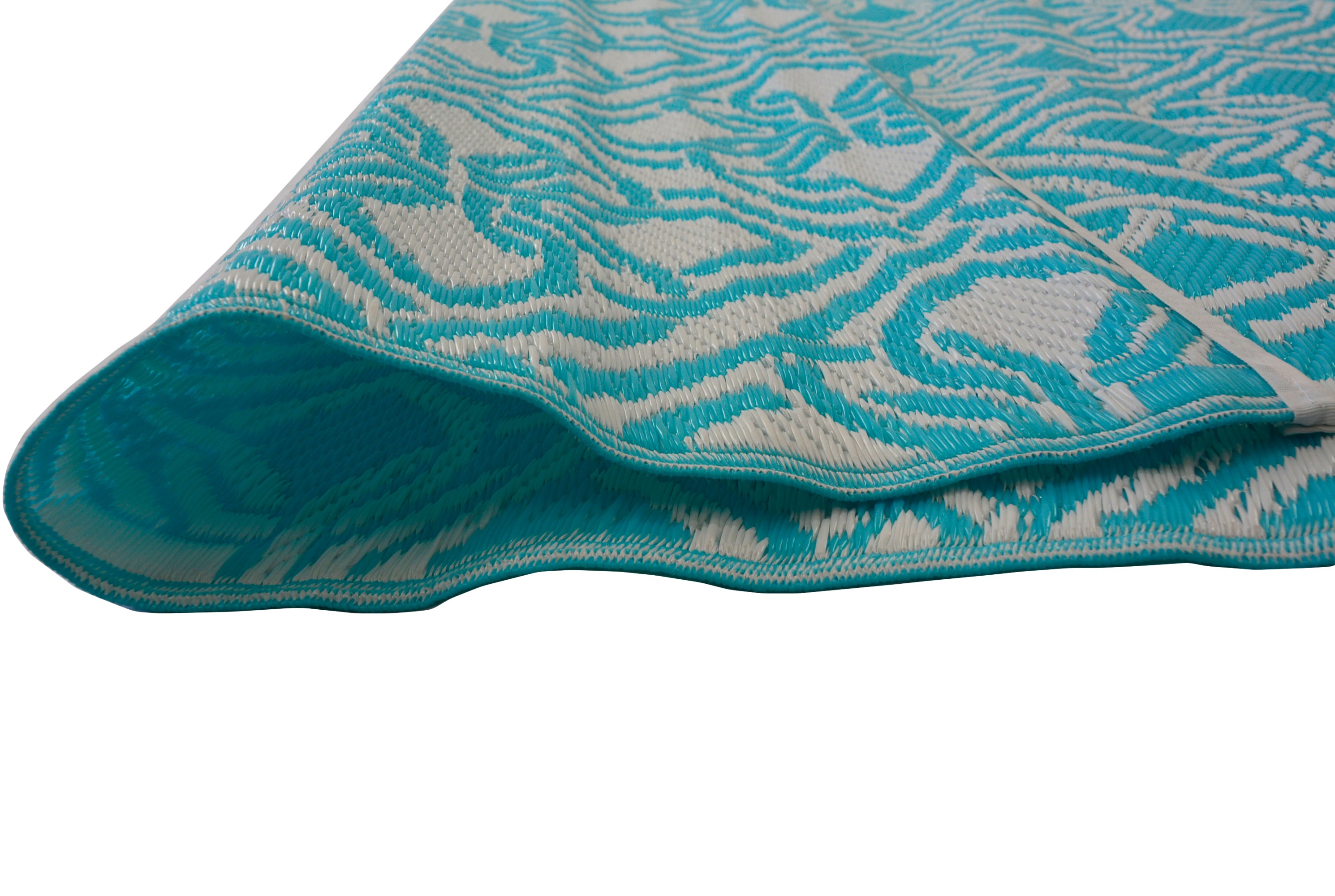Vibrant & Reversible Outdoor/Indoor Mats - Chatai-2398-Auqa - 120x170