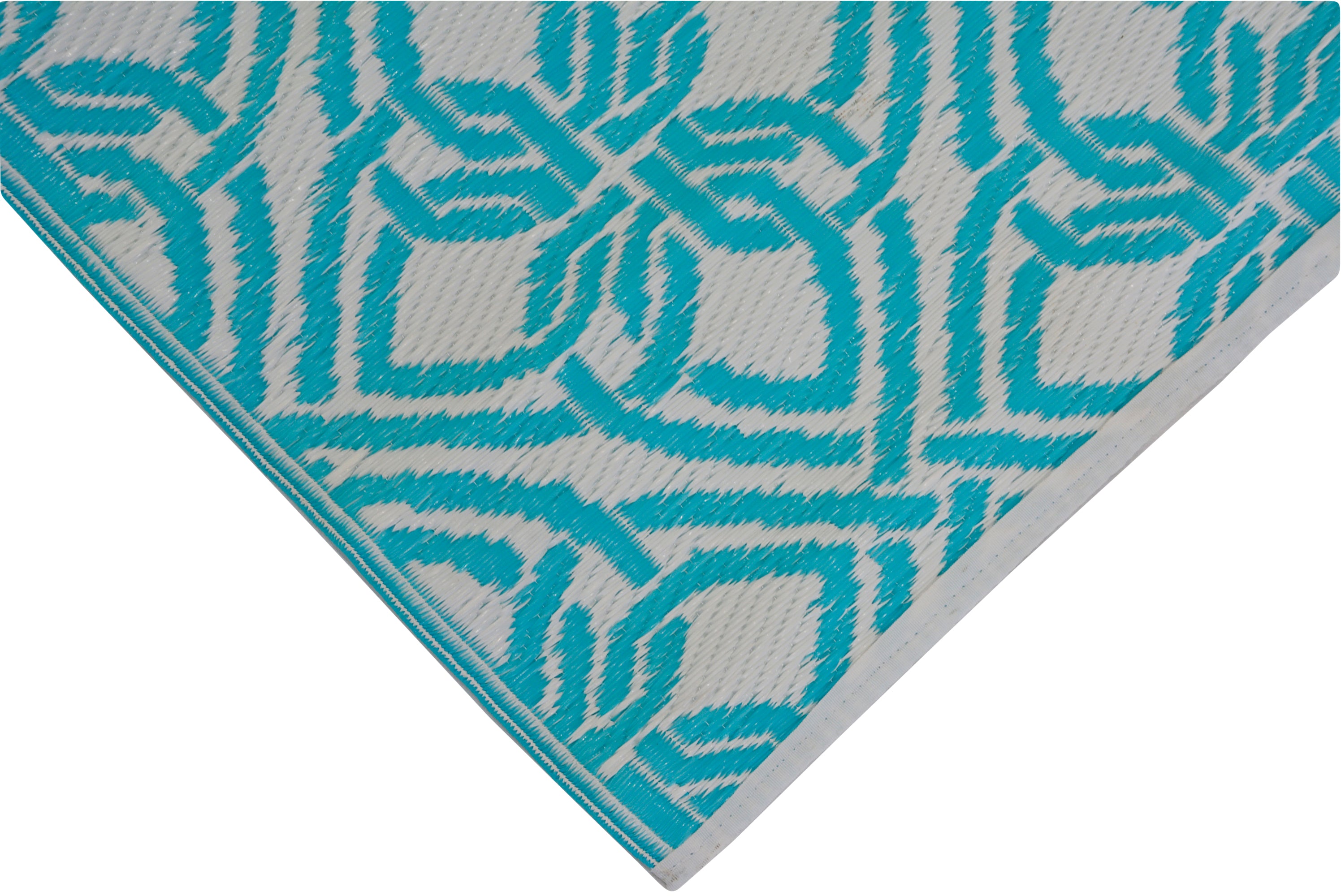Vibrant & Reversible Outdoor/Indoor Mats - Chatai-2398-Auqa - 120x170