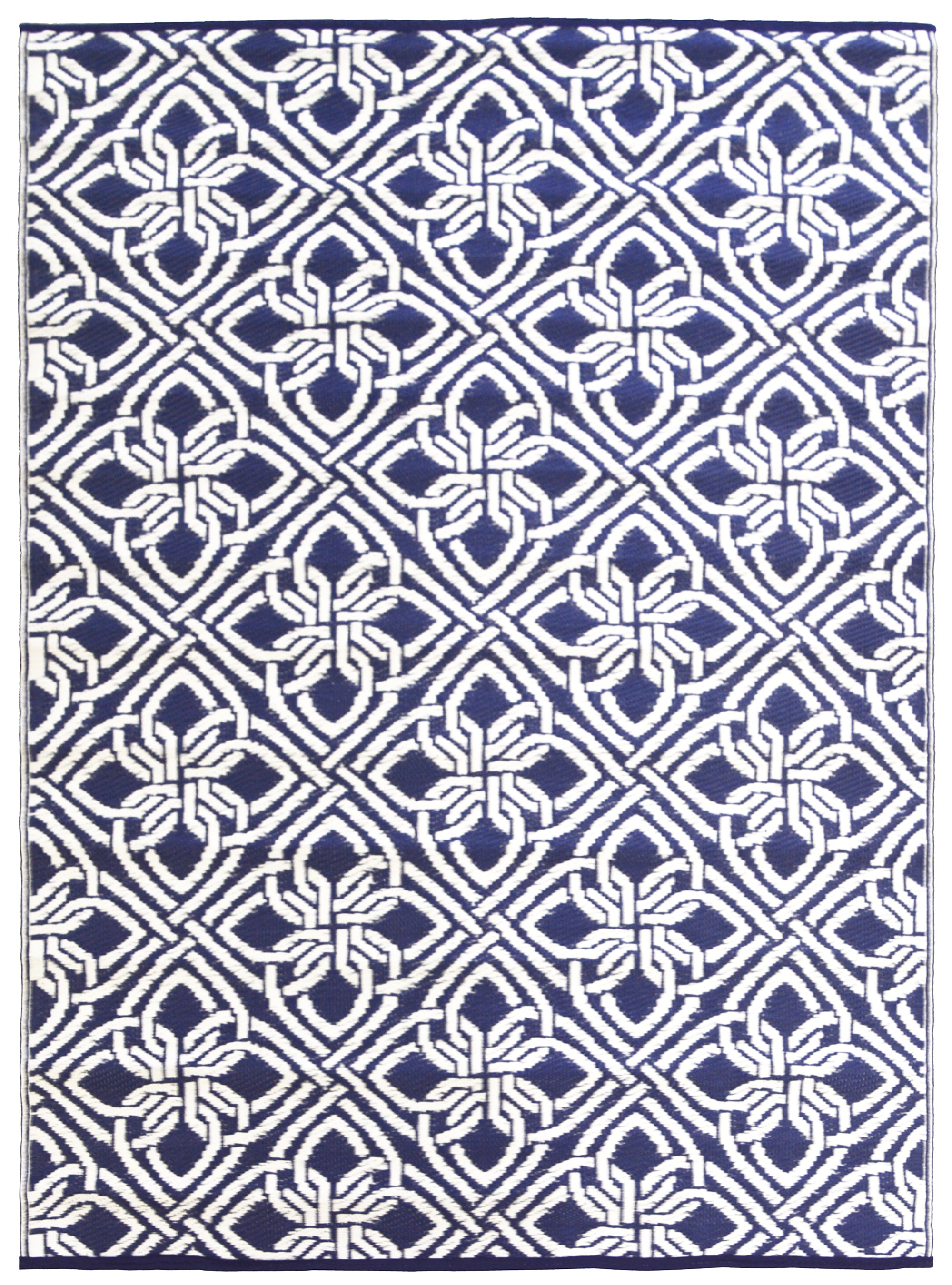 Reversible Indoor/Outdoor Mats - Chatai-2398-Neavy/White-120x170