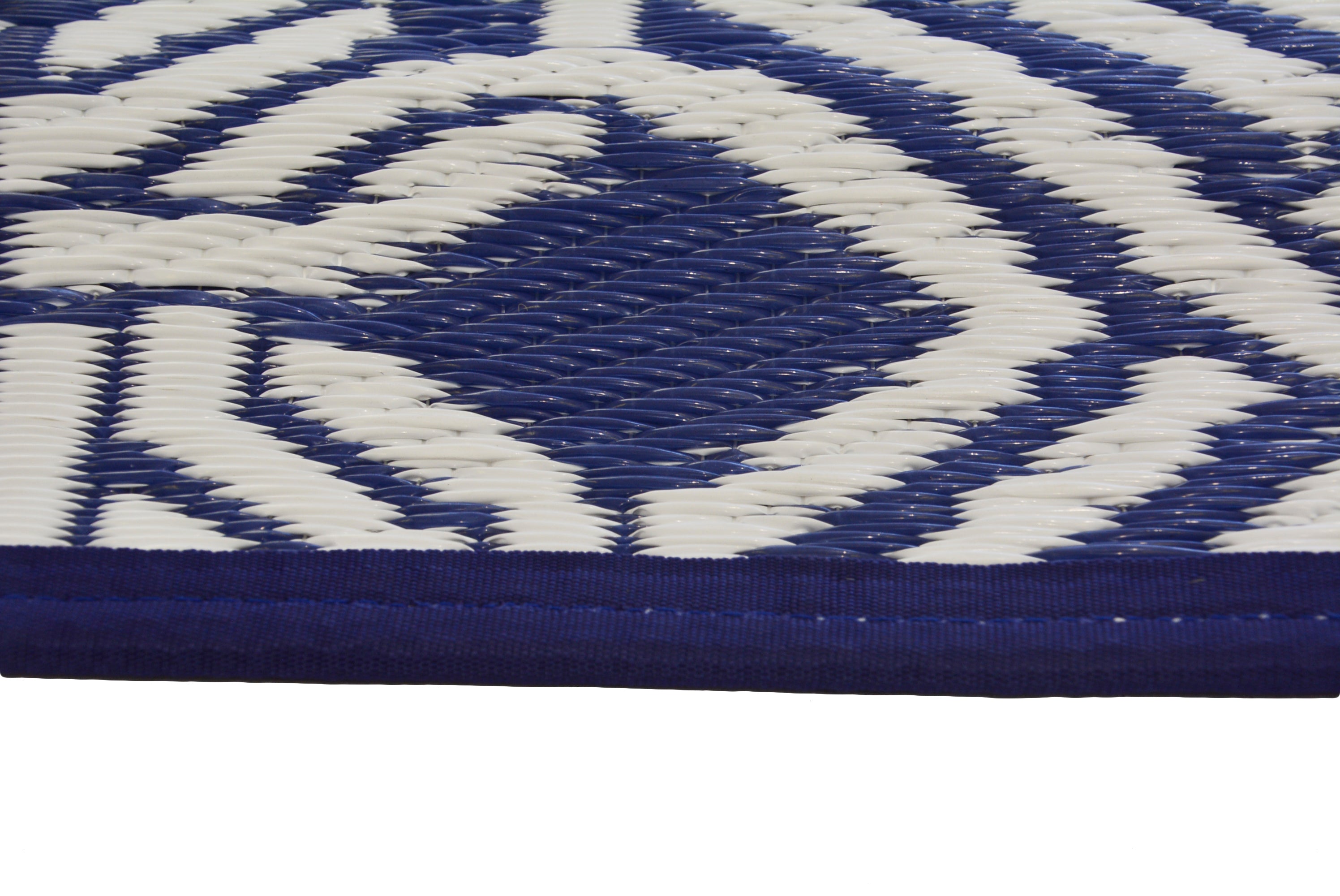 Reversible Indoor/Outdoor Mats - Chatai-2398-Neavy/White-120x170