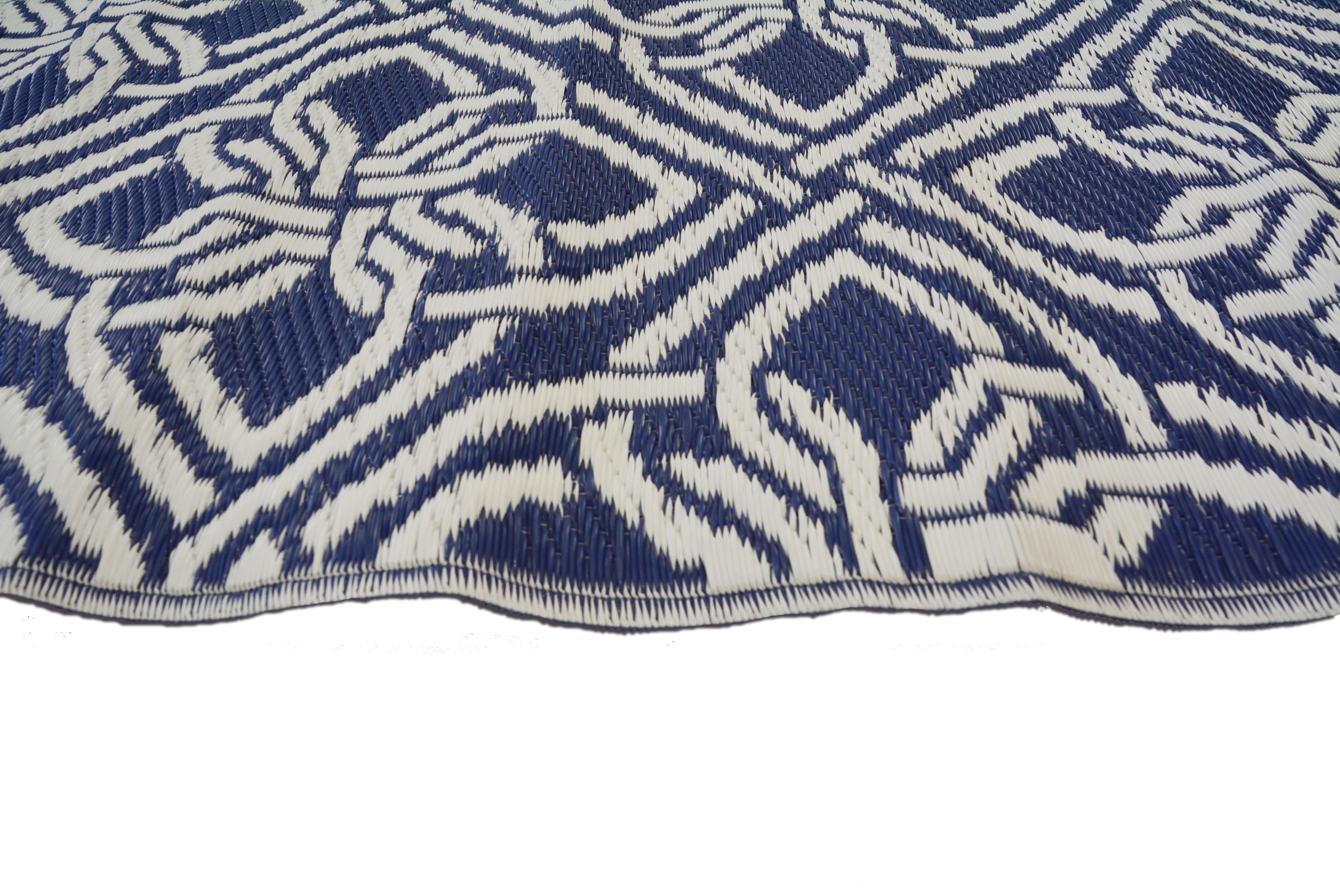 Reversible Indoor/Outdoor Mats - Chatai-2398-Neavy/White-120x170