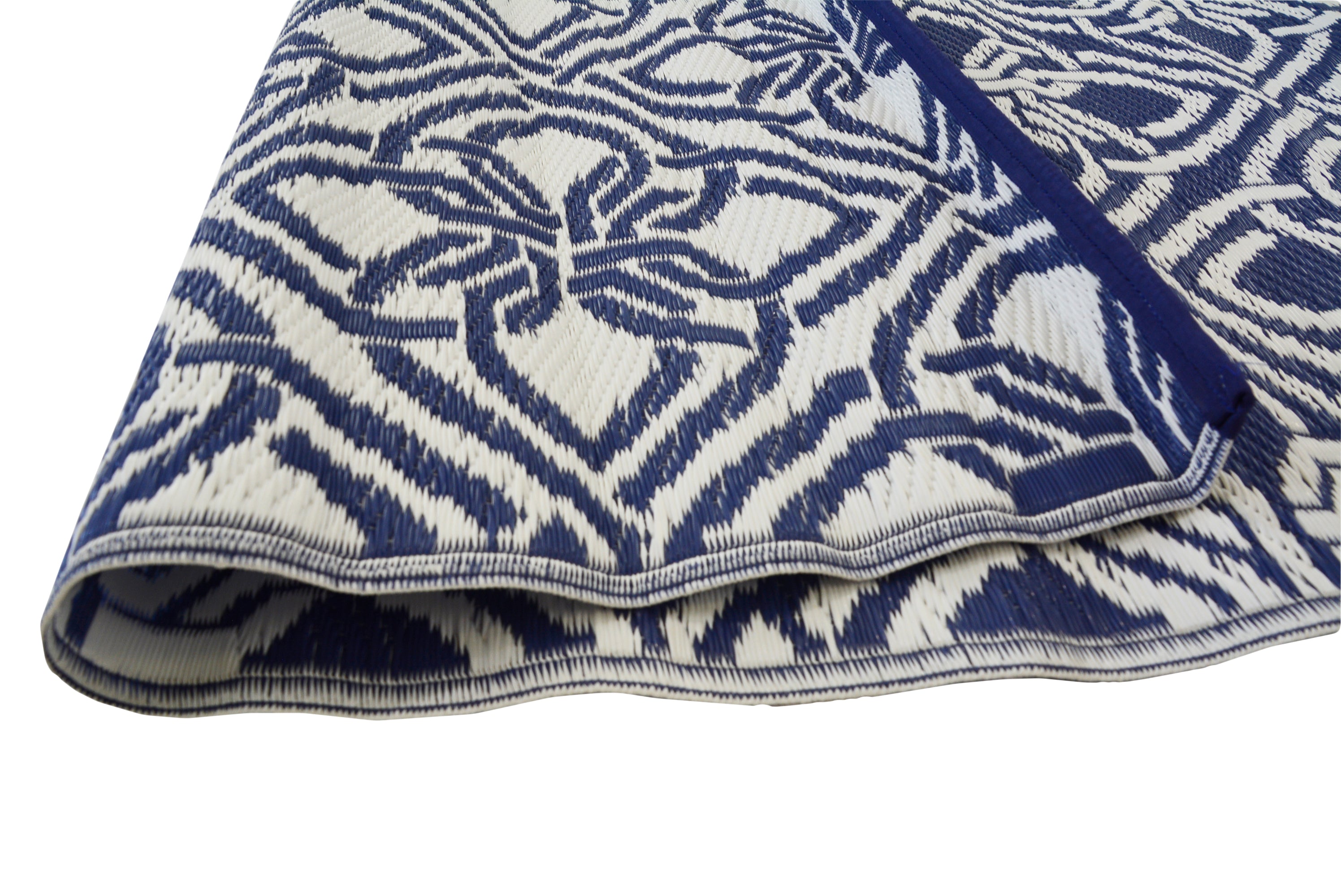 Reversible Indoor/Outdoor Mats - Chatai-2398-Neavy/White-120x170