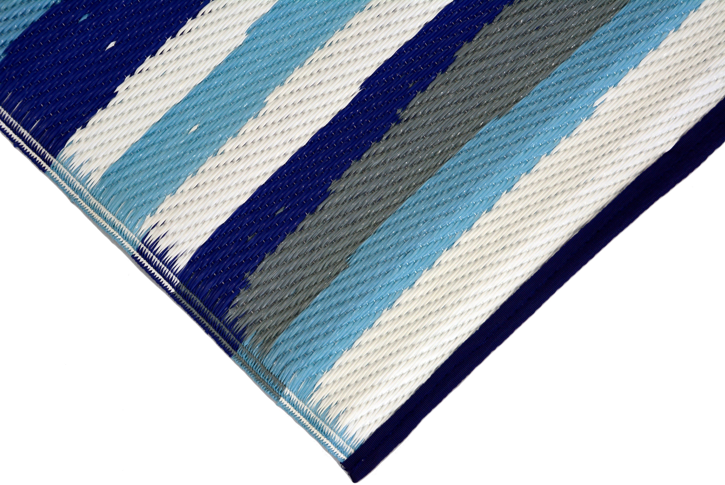 Reversible Indoor/Outdoor Mats - Chatai-2646-Blue-120x170