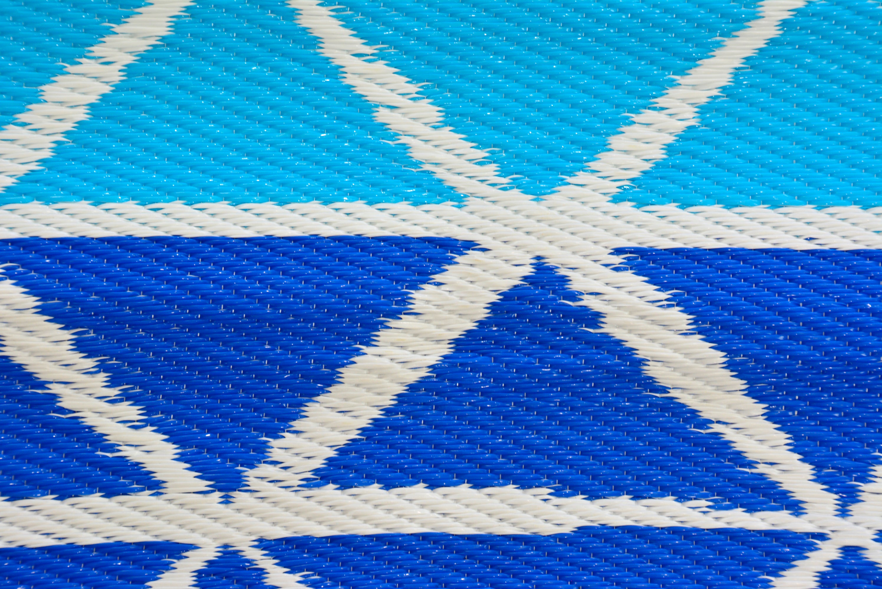 Reversible Indoor/Outdoor Mats - Chatai-2685-Aqua Yellow-120x170