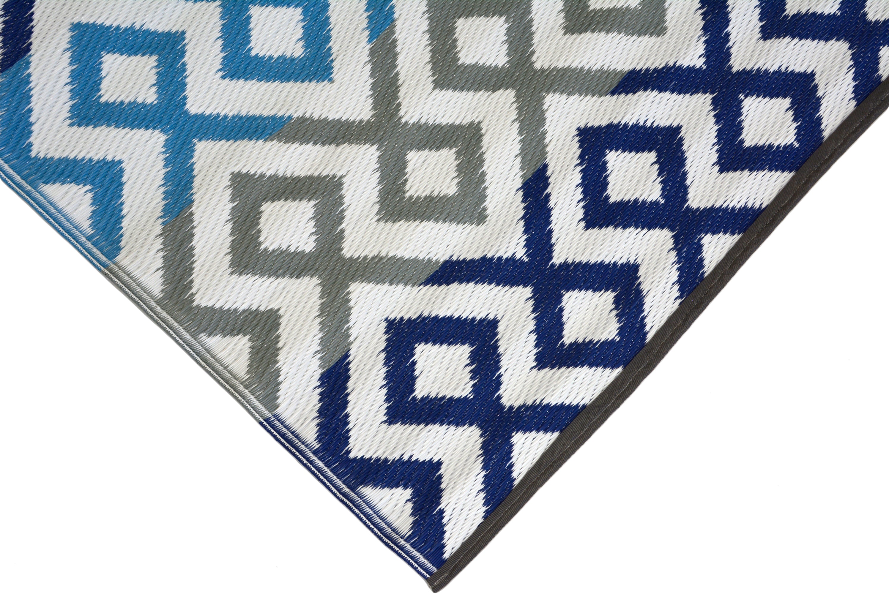 Reversible Indoor/Outdoor Mats - Chatai-2696-Blue Grey-120x170