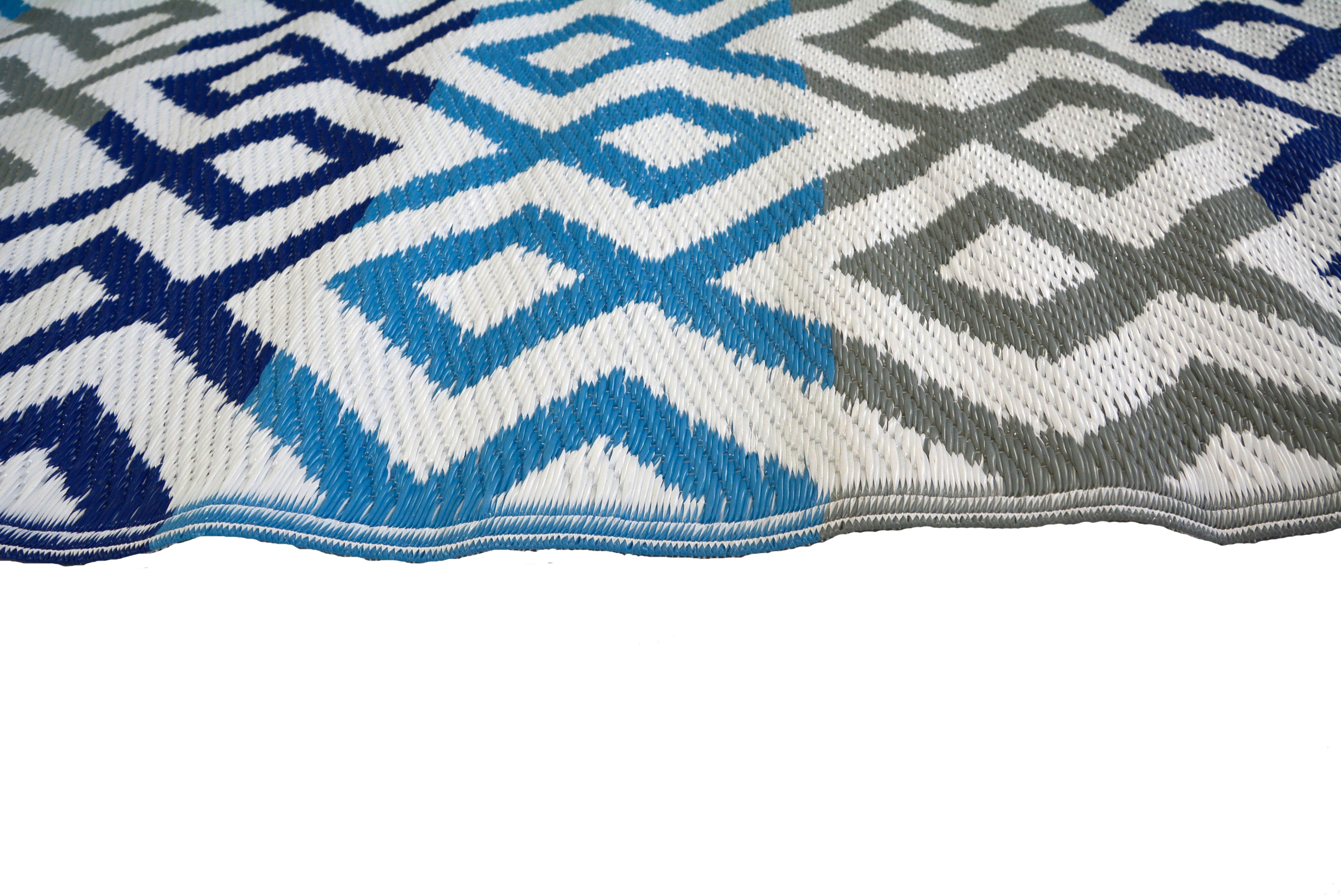 Reversible Indoor/Outdoor Mats - Chatai-2696-Blue Grey-120x170