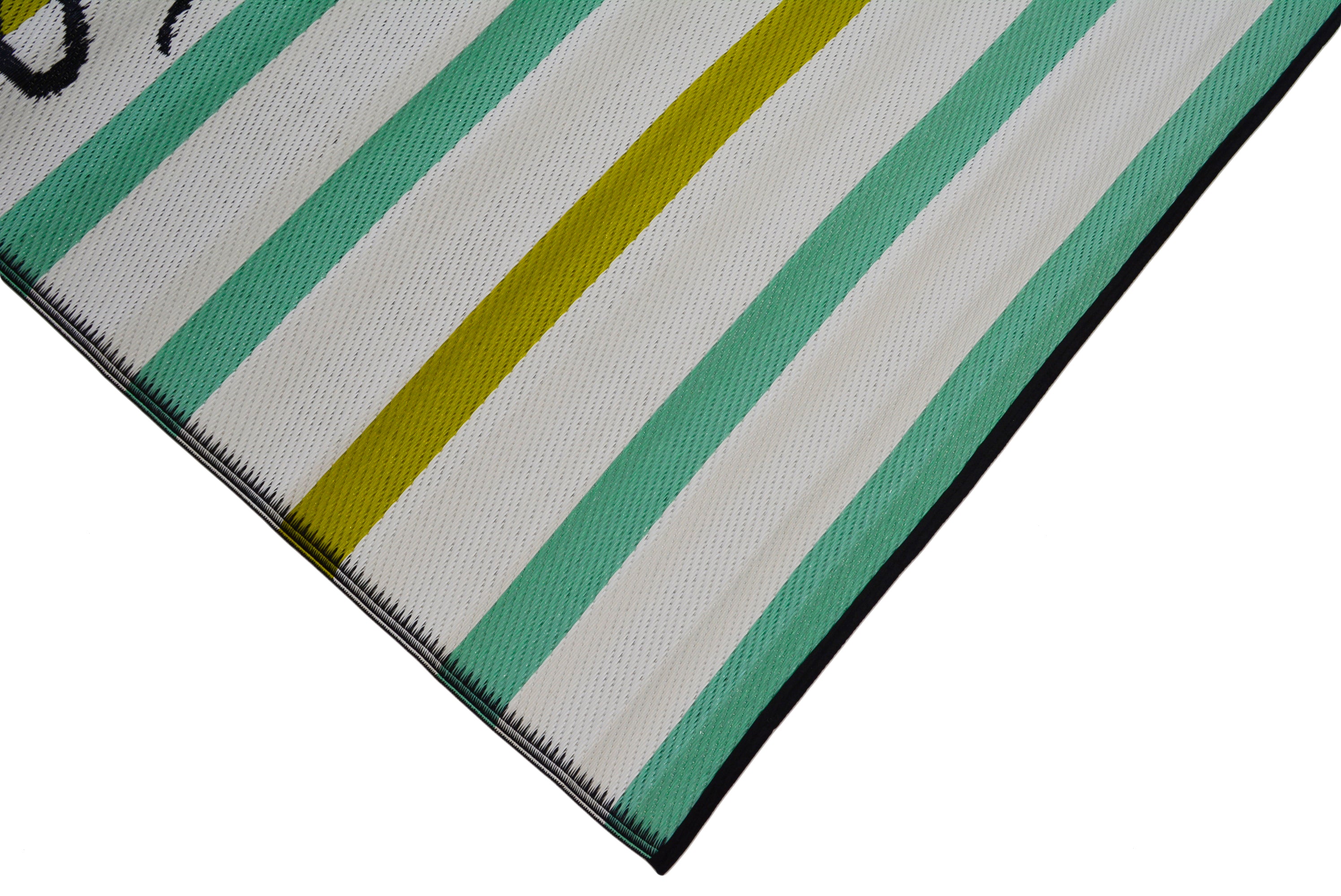 Reversible Indoor/Outdoor Mats - Chatai-2770-Aqua White-120x170